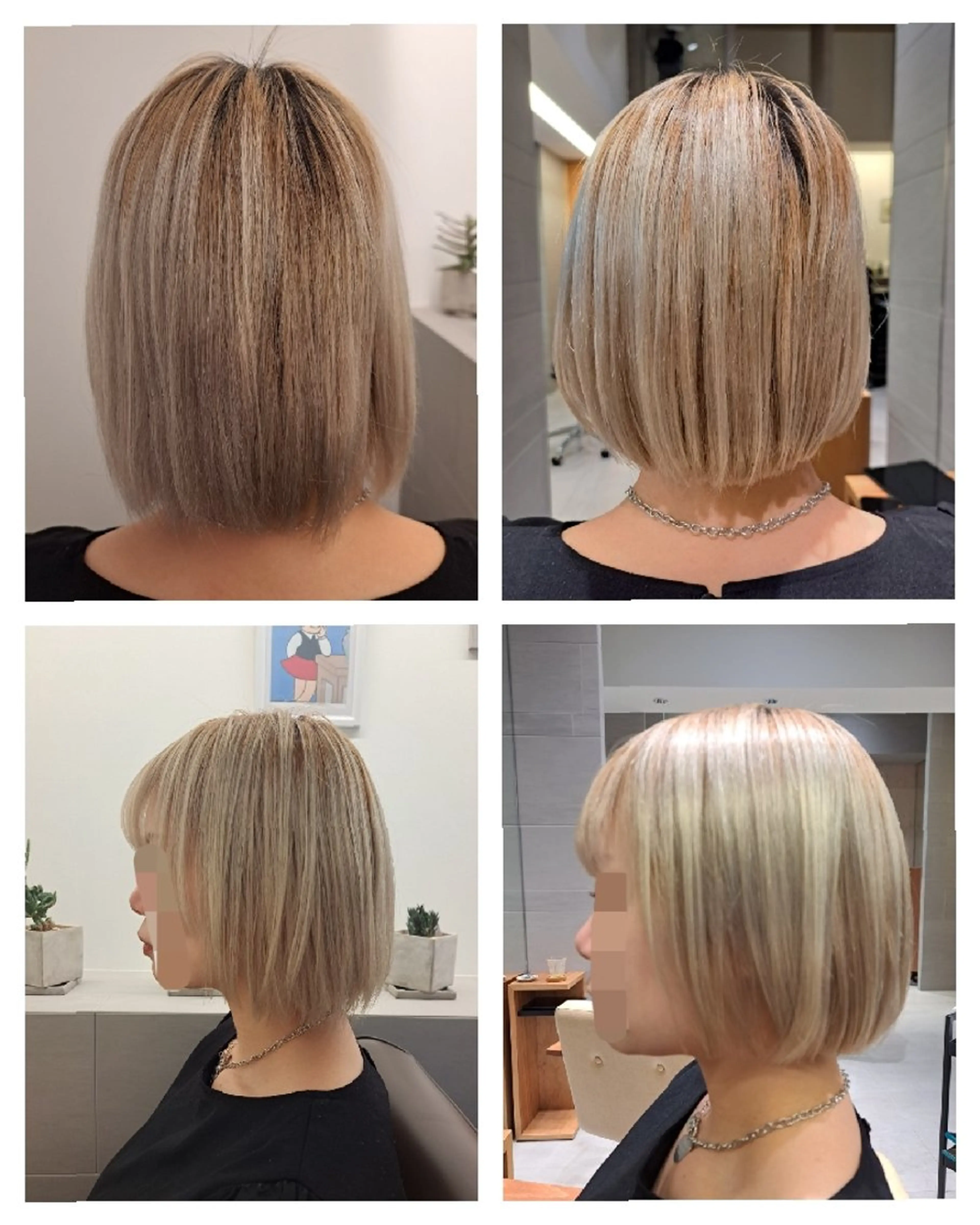 ミディアム ワンレンボブ ボブ ヘアーラウンジ エゴ(Hair Lounge EGO)Hair Lounge EGO　武蔵新城店所属・クボ タのヘアスタイル