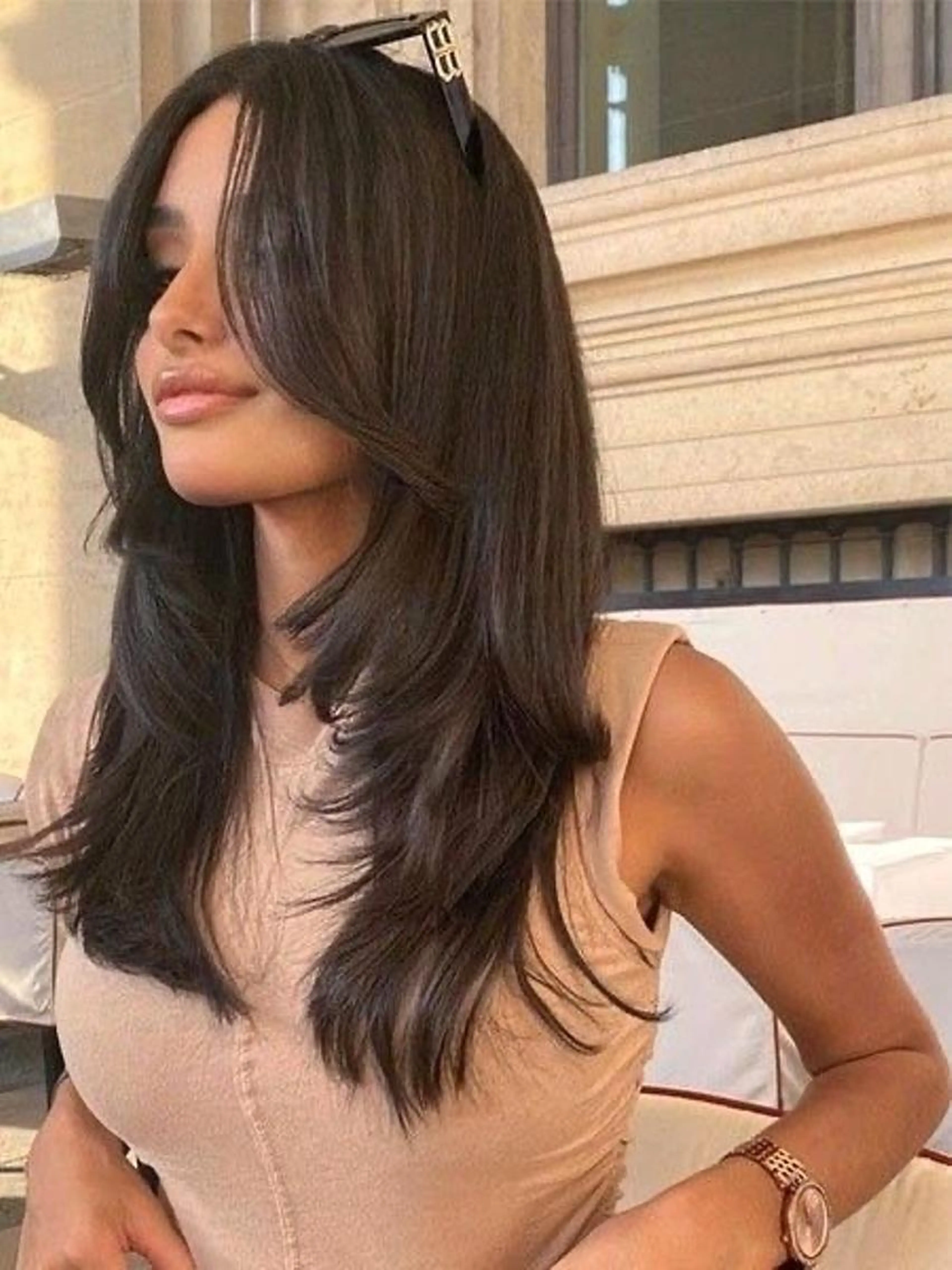 🤍理想の海外ヘアに🤍トレンドレイヤーカット+ハホニコ3stepトリートメント🤍の写真