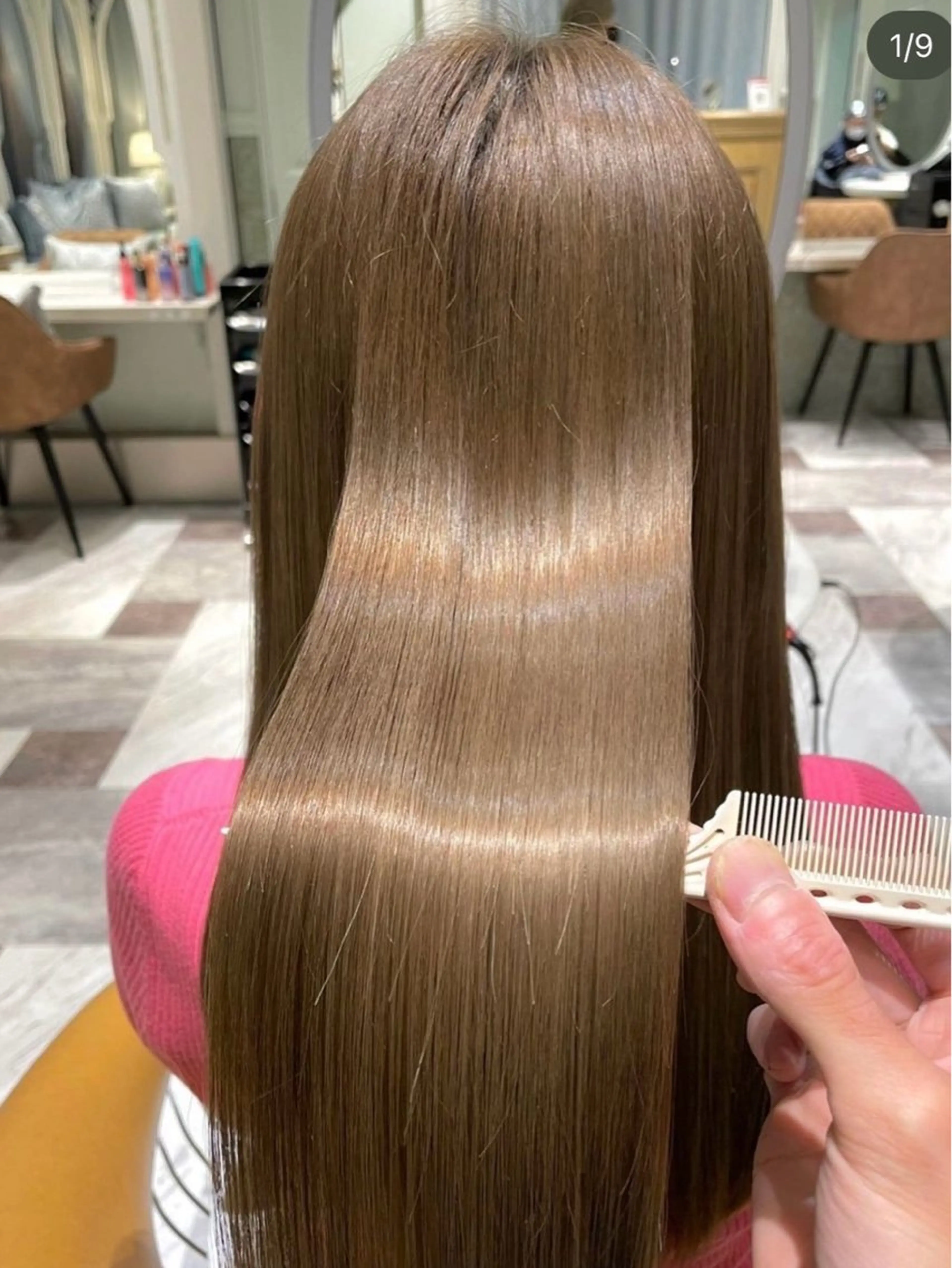 【大人気セット❤️‍🔥】カット+美髪縮毛矯正＋艶カラー+髪質改善Tr✨　　¥29800→¥24800の写真