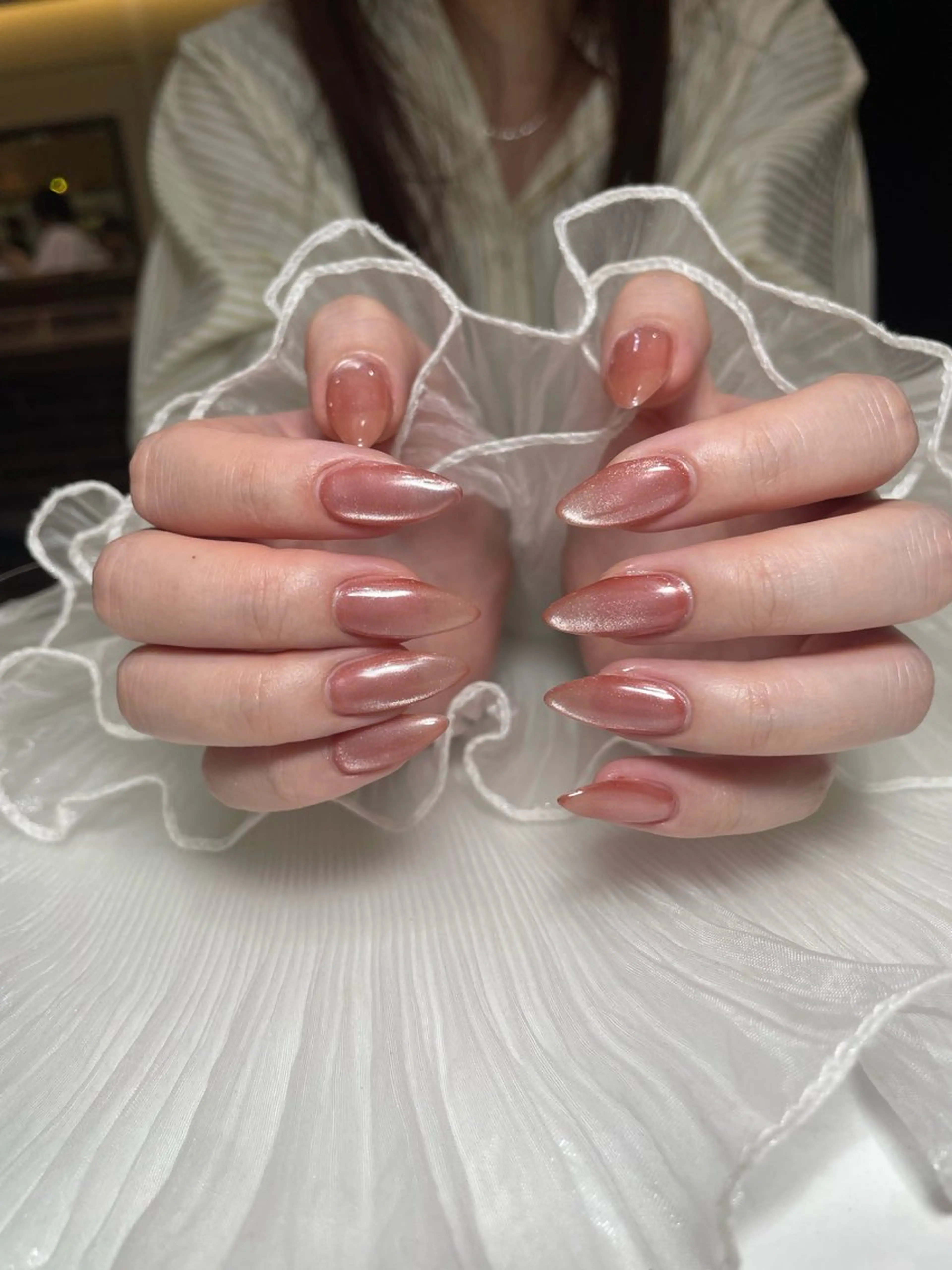 ネイル るか/透明感 カラー/アレンジのヘアスタイル