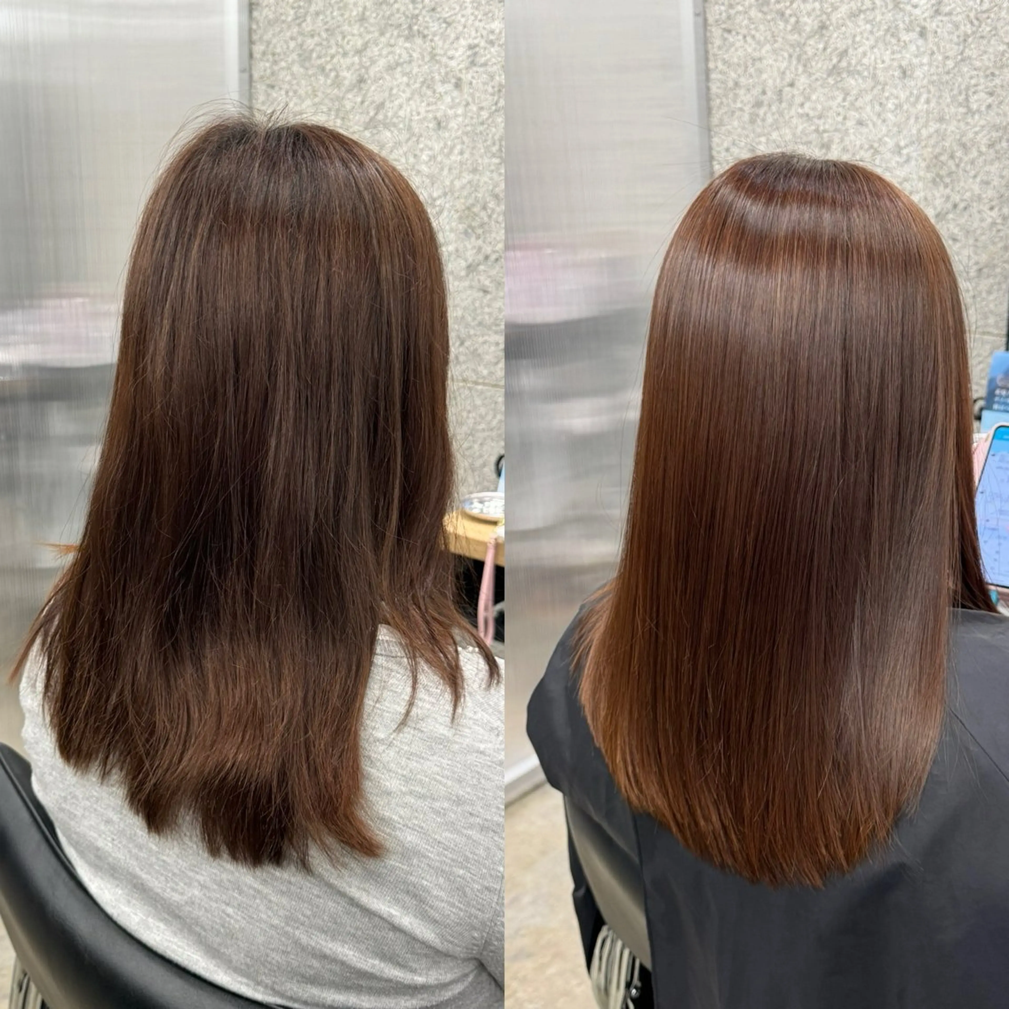 セミロング カット ヘアカラー 縮毛矯正 トリートメント WERULE pivot cross店所属・髪質改善/岡崎 亮のヘアスタイル