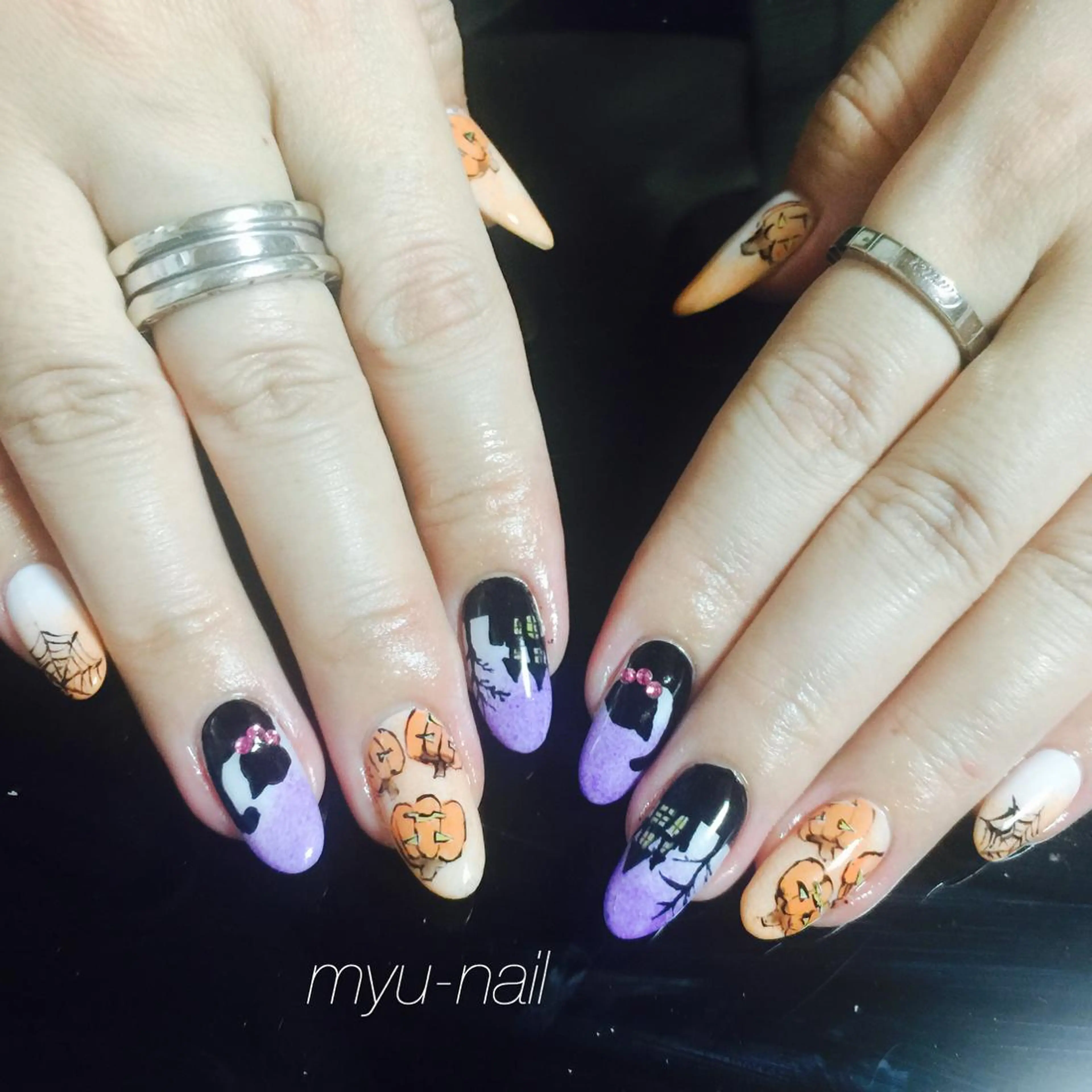 ネイル ハロウィン ホームサロン myu-nailのネイルデザイン