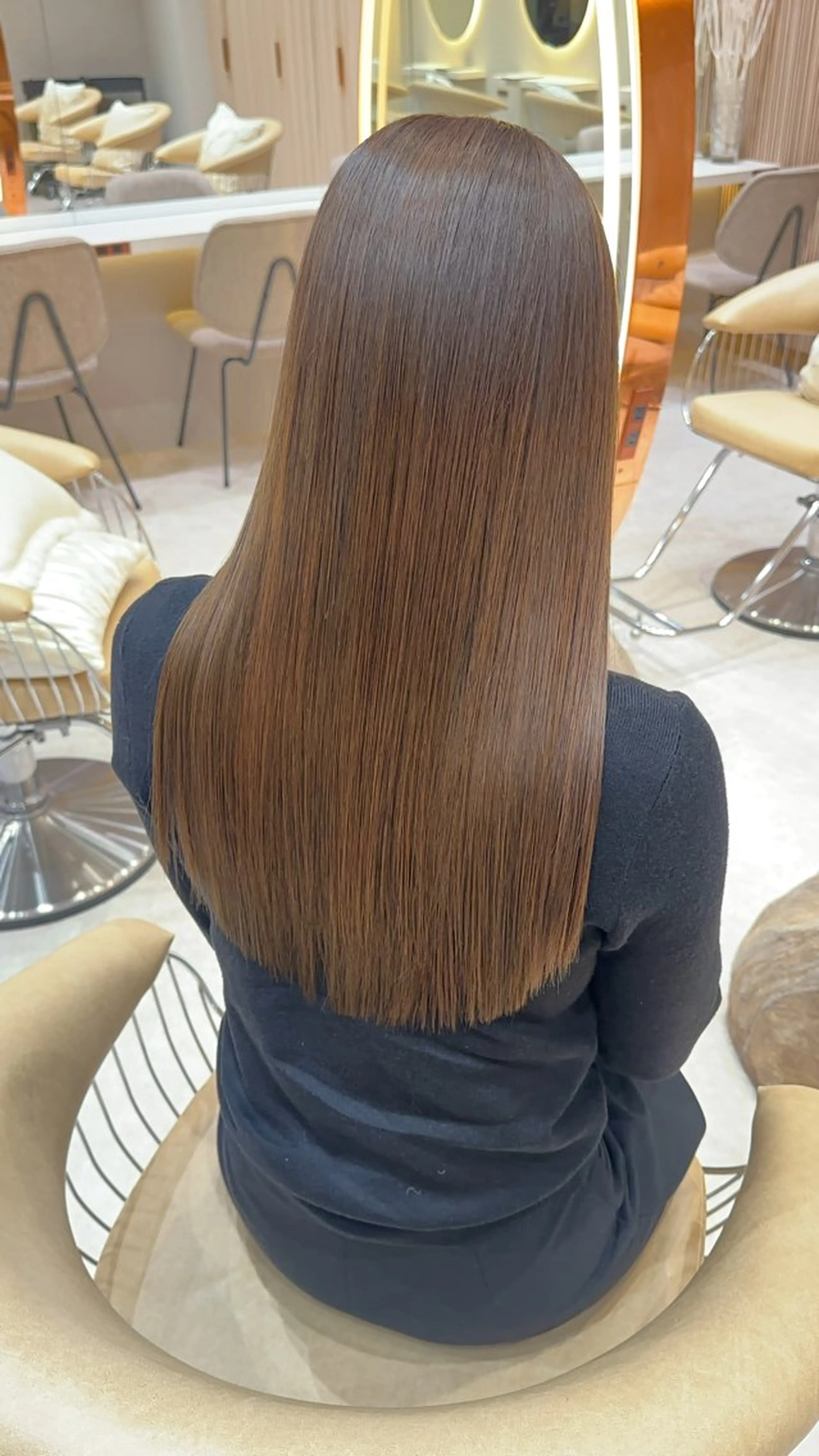 セミロング カラー カット ヘアカラー 縮毛矯正 レイヤー❣️縮毛矯正 川村利幸のヘアスタイル