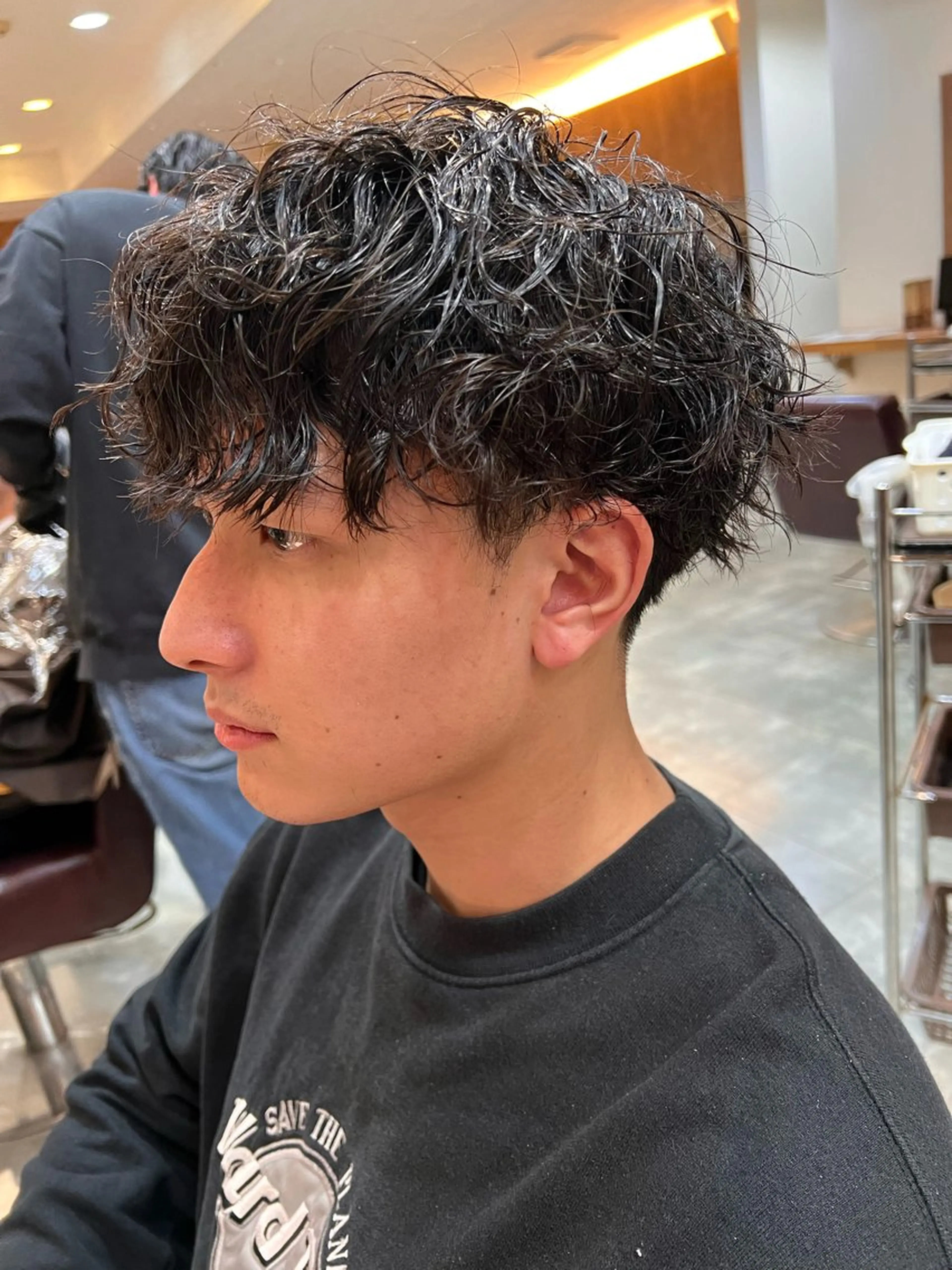 パーマ メンズ カット パーマ little  porto所属・透明感・艶感 小坂隼斗のヘアスタイル