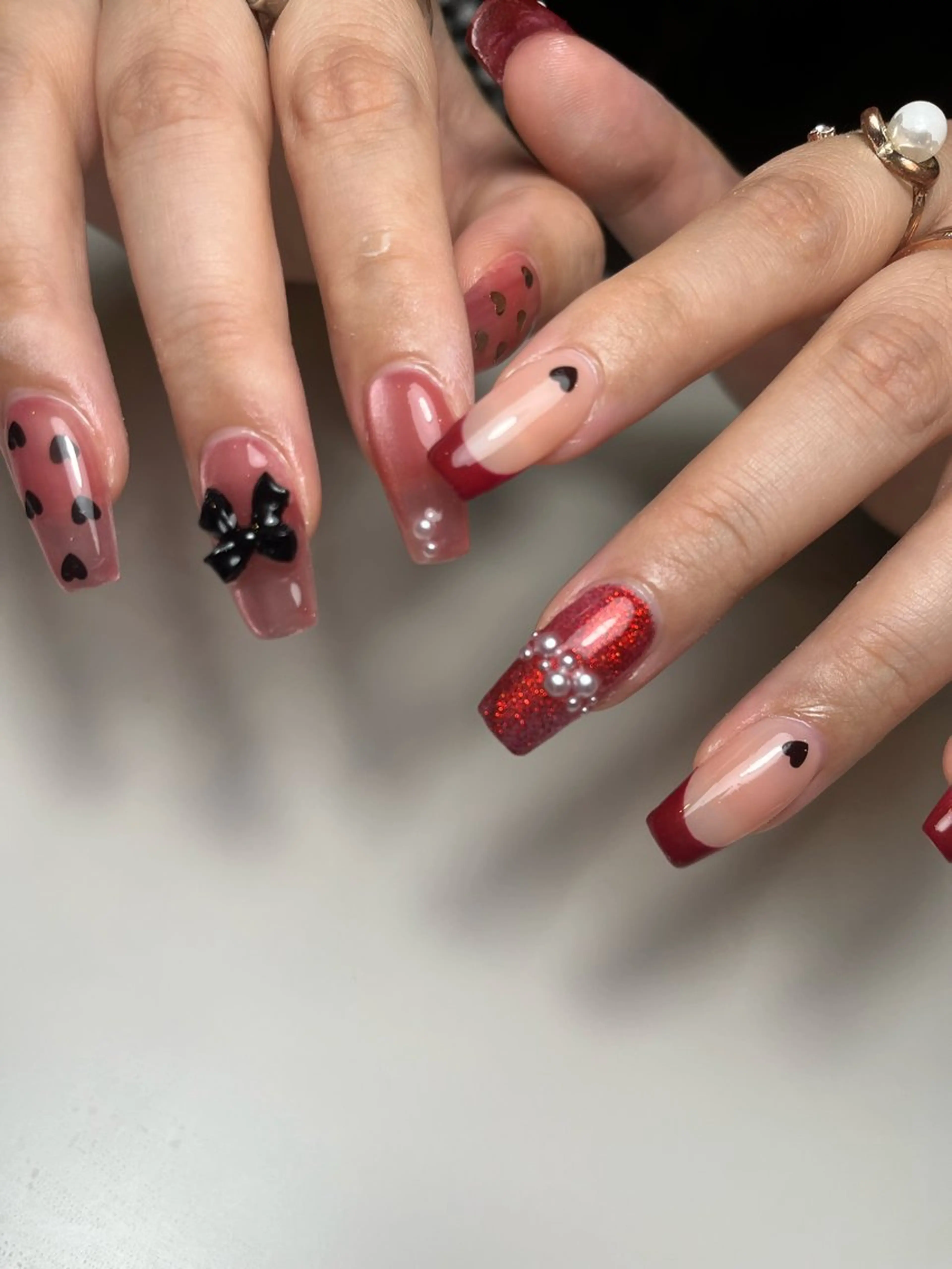 ネイル 冬ネイル クリスマス ハンドネイル ballie／小野原 なつみのネイルデザイン