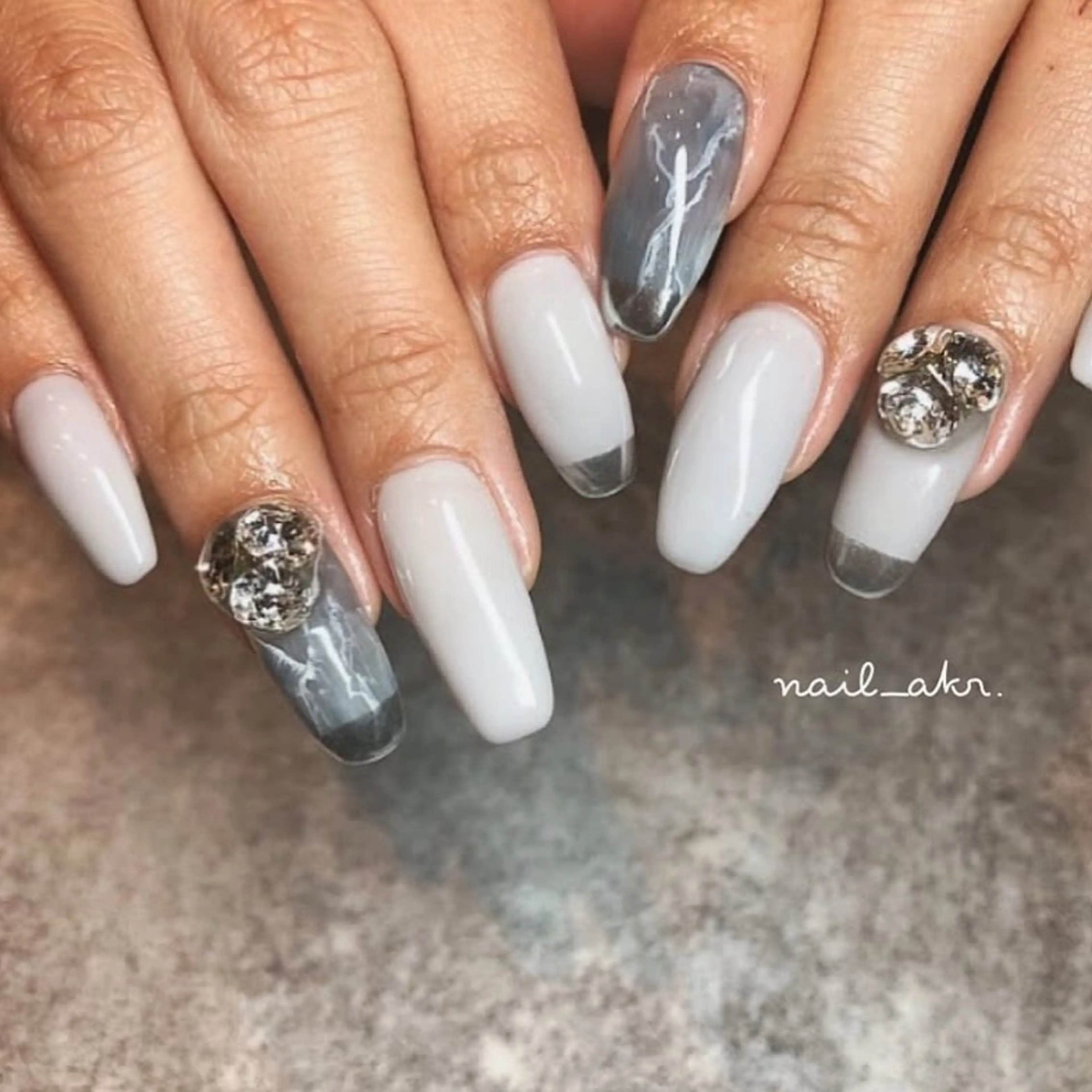 ネイル 大理石ネイル(マーブル) nailAVANCE akariのネイルデザイン