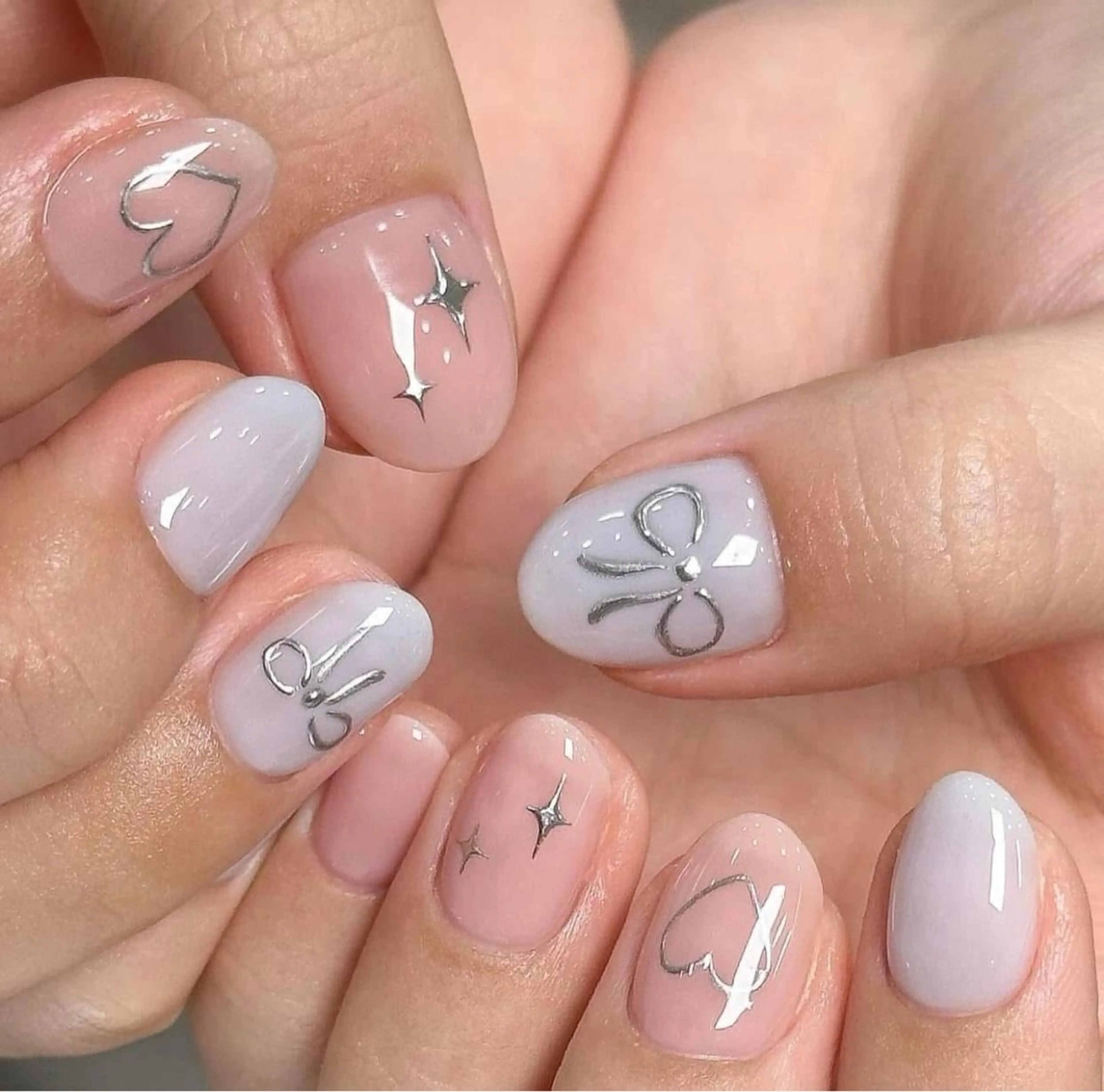 ネイル アートネイル 成人式 ジェルネイル ニュアンスネイル ネイルチップ Kora Nailのネイルデザイン