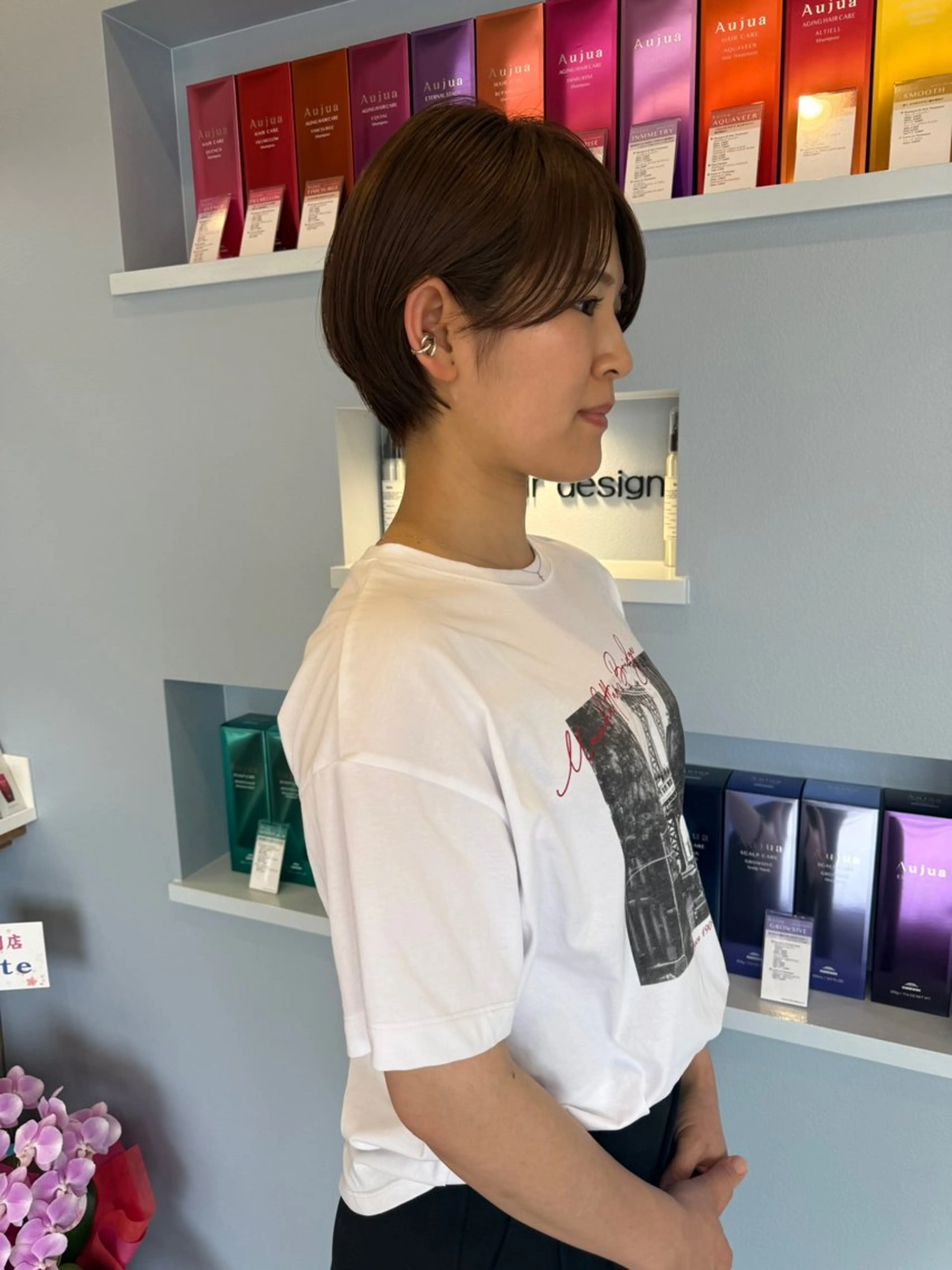 ショート ボブ 髪質改善 韓国風ヘア レイヤーカット ショートヘア カット suii..hair designのヘアスタイル