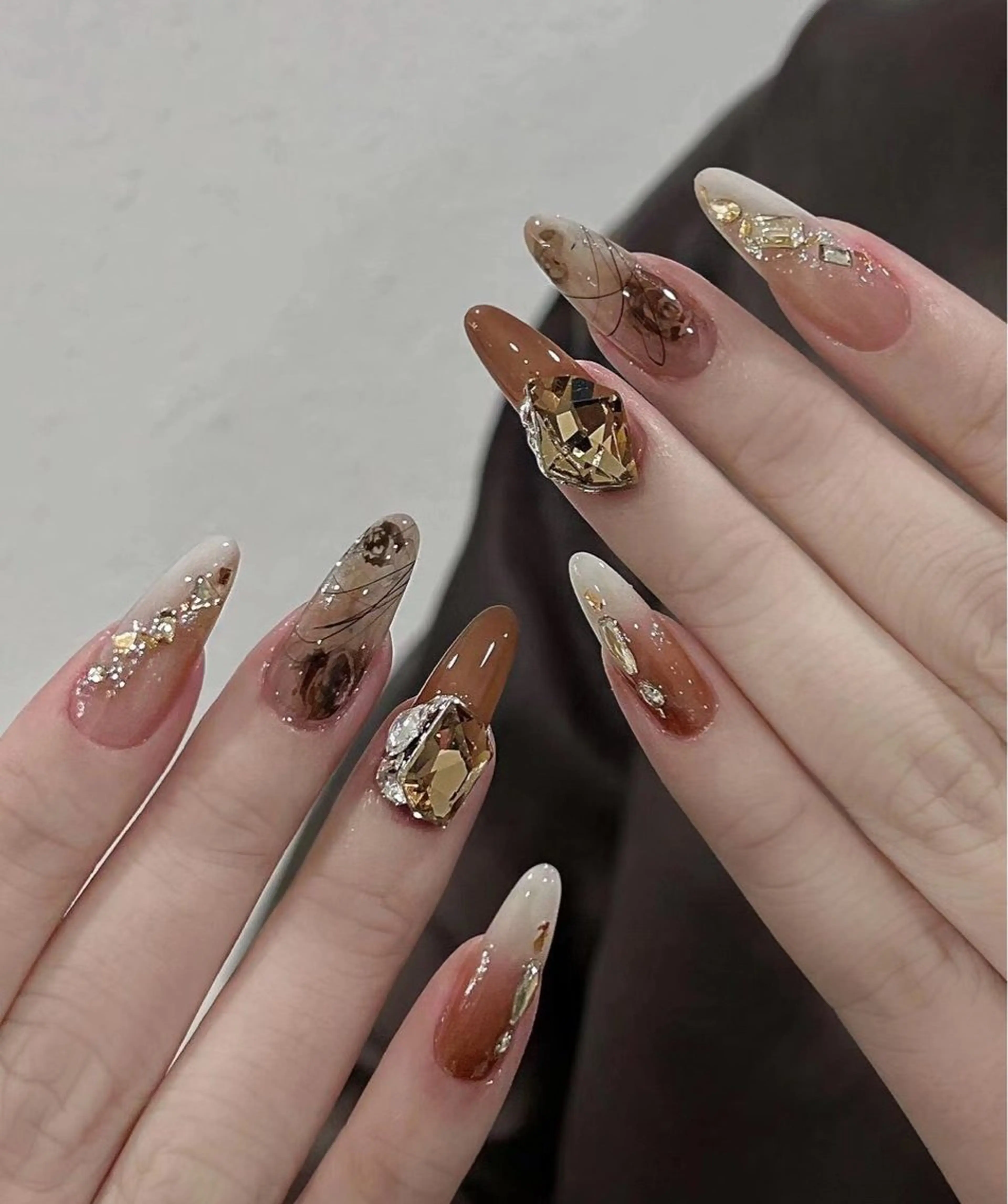 ネイル アートネイル チークネイル フレンチネイル ジェルネイル グリーン YK Beauty Salonのマツエク・マツパデザイン