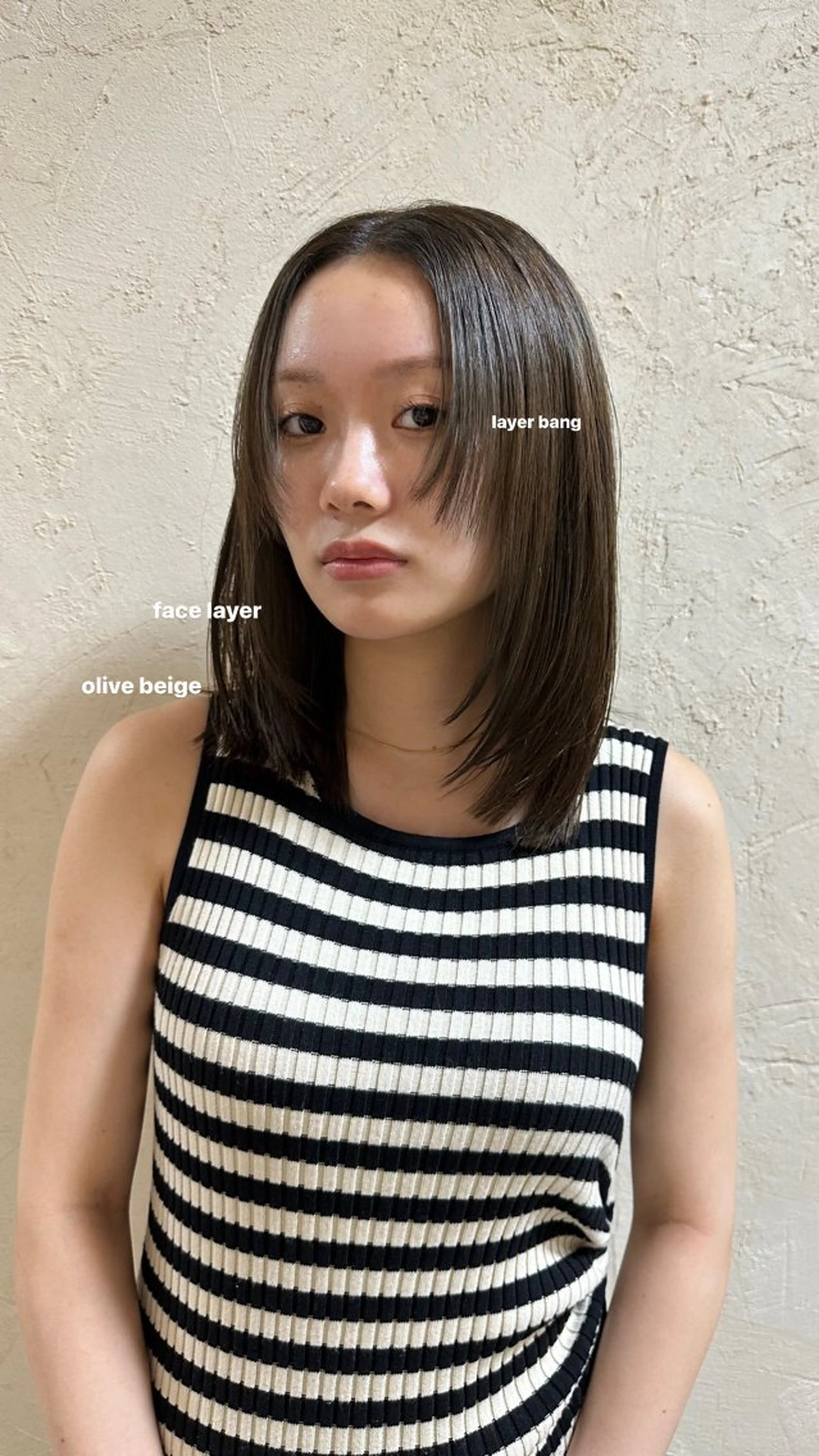 ミディアム カラー カット ヘアカラー トリートメント v-lab studio所属・韓国レイヤーカット/ 艶カラー/ noaのヘアスタイル