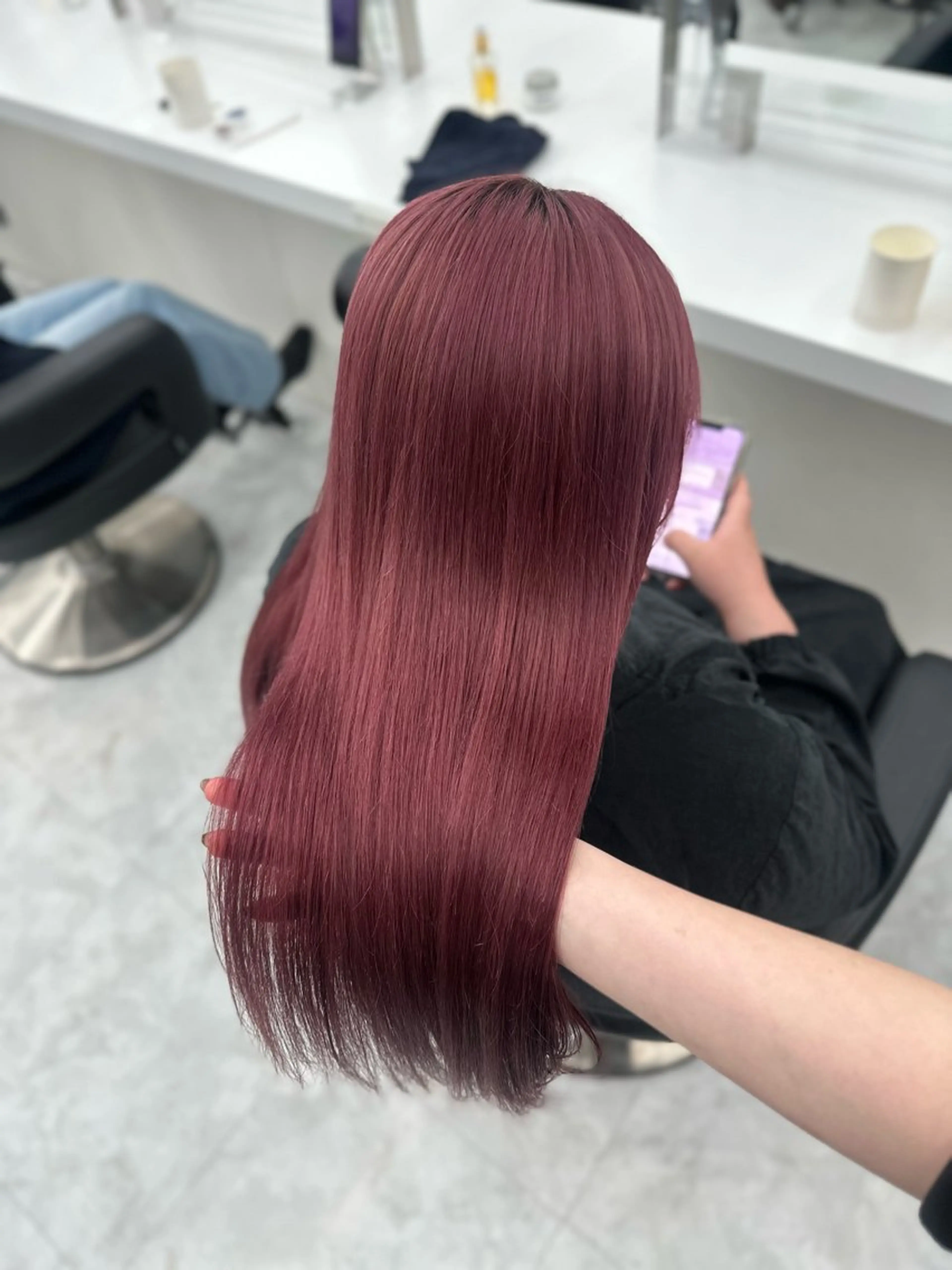 ロング カラー ヘアカラー ヘッドスパ ヘアセット ガーリーstyle ❤︎misaki🏹のヘアスタイル