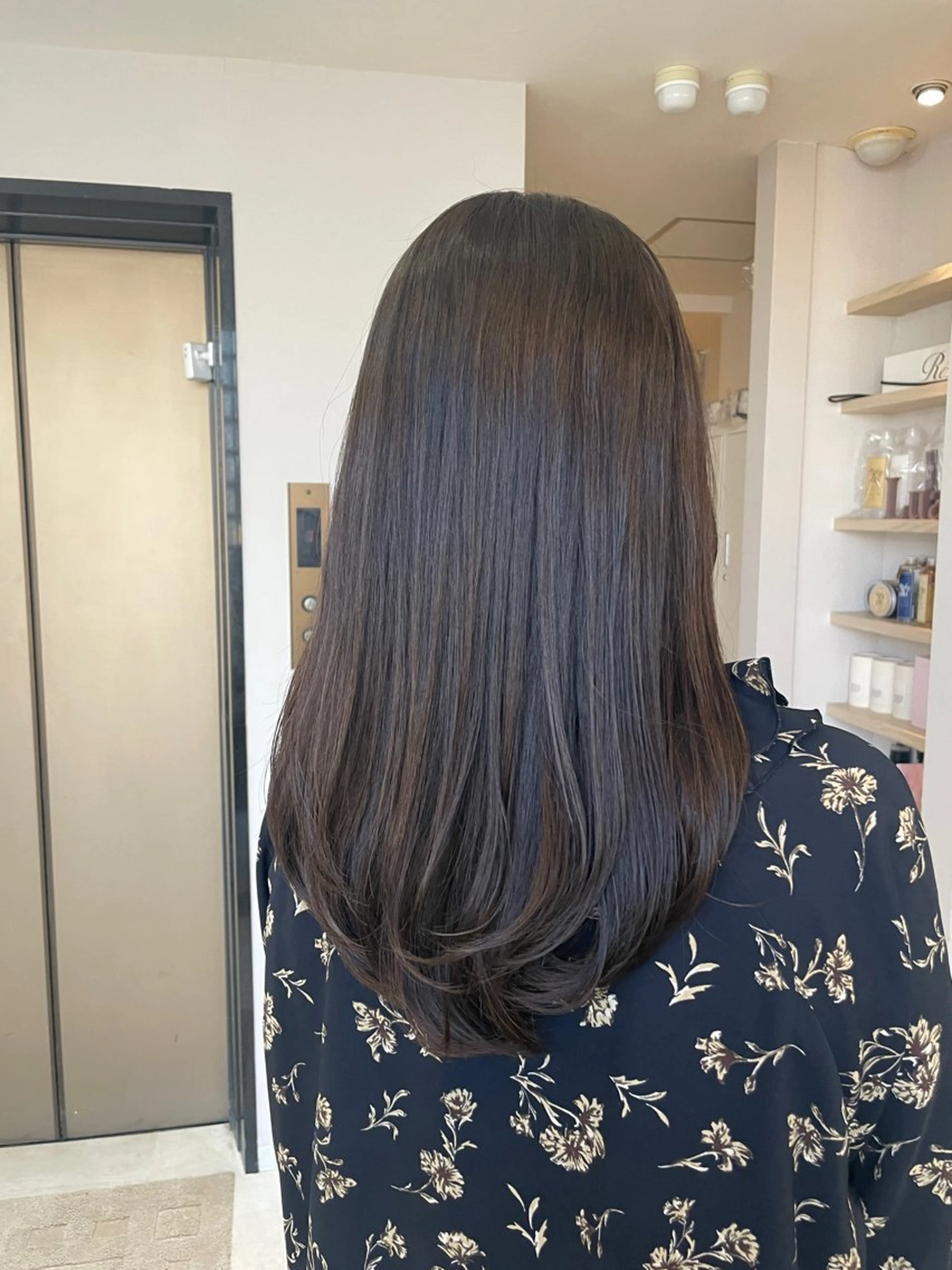 セミロング カラー ブラウンカラー レイヤーカット カット ヘアカラー トリートメント HARUKA韓国ヘア /Luana梅田のヘアスタイル