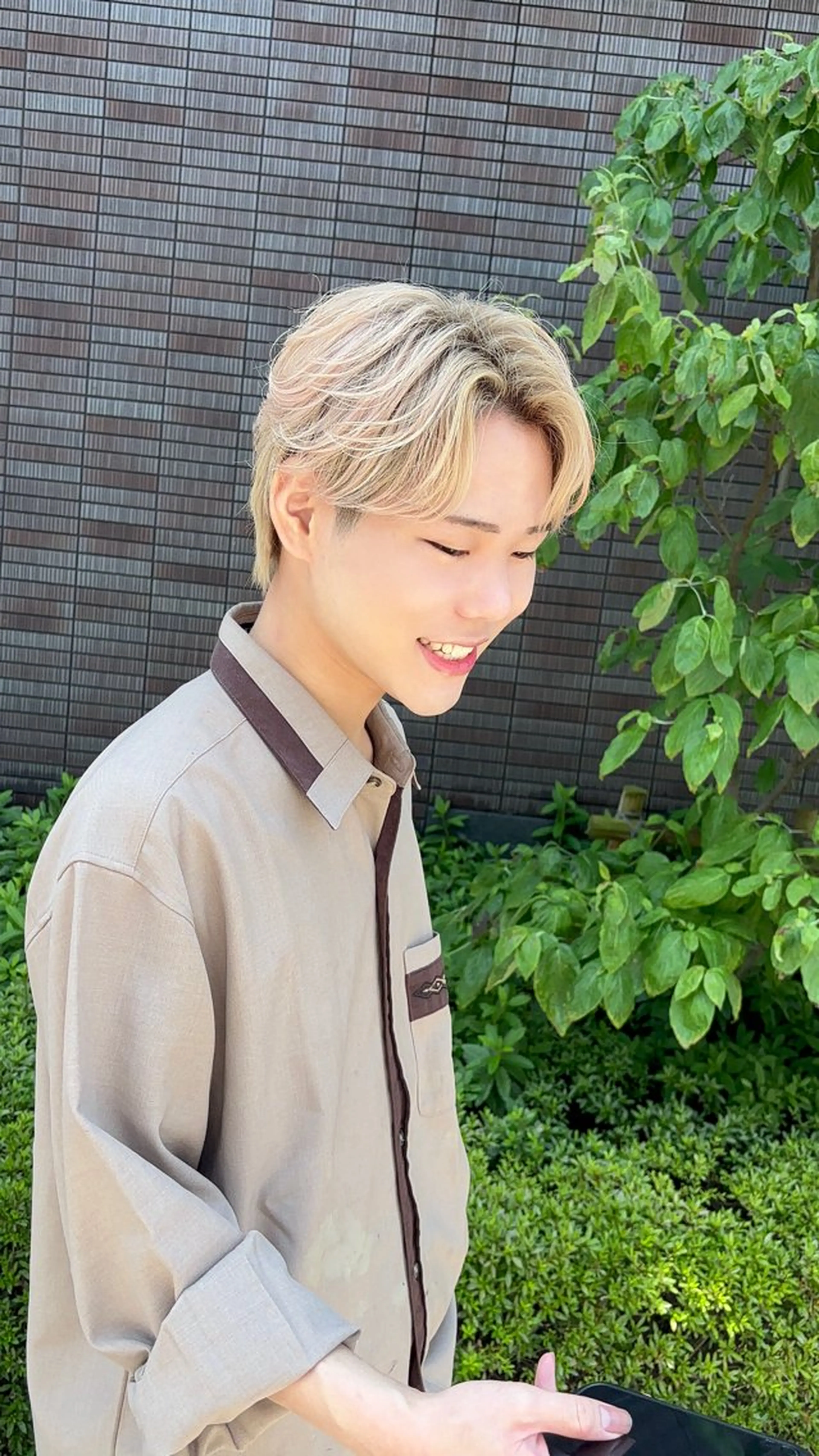 ショート カラー パーマ メンズ 大西 れいやのヘアスタイル