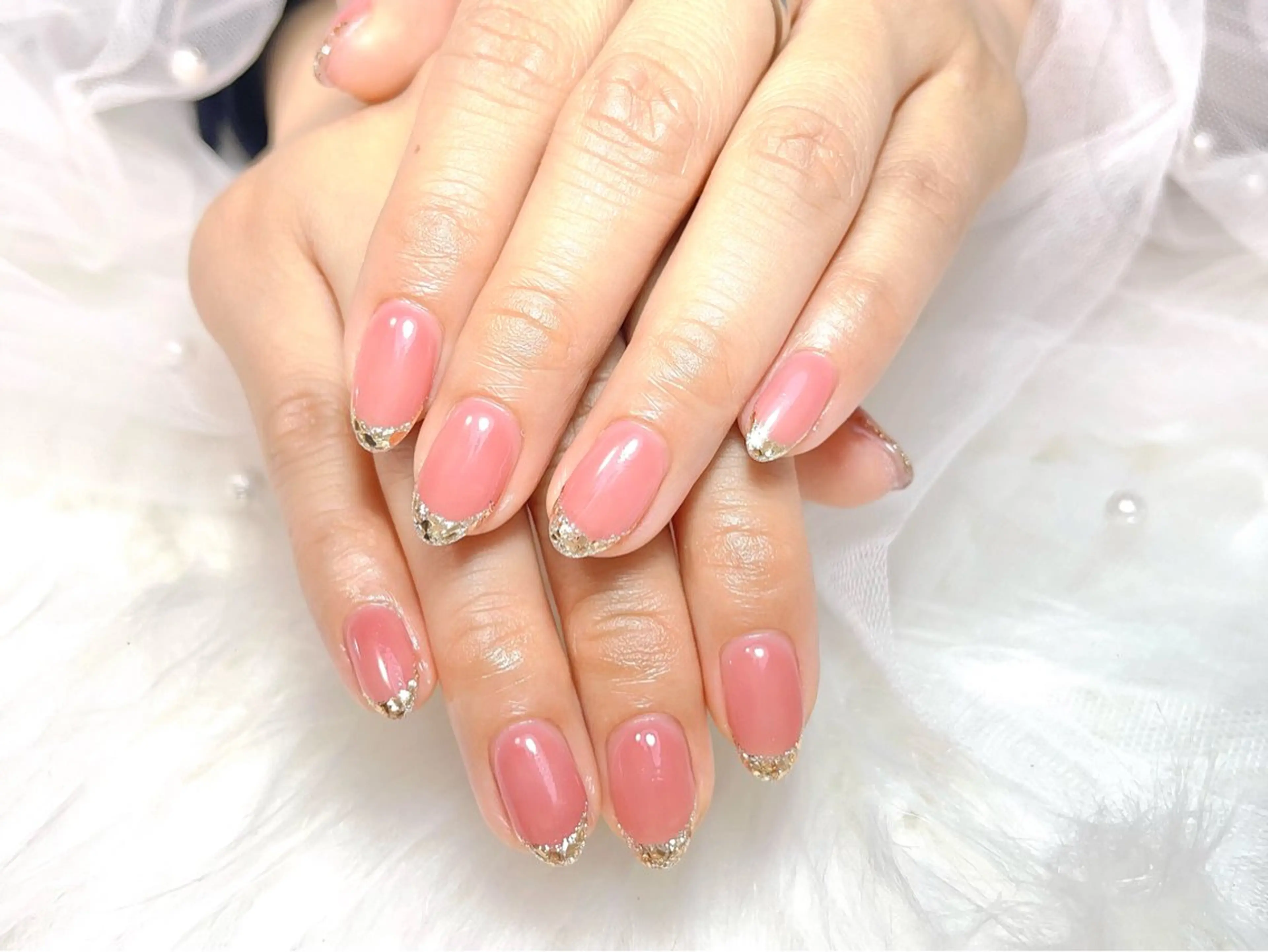 ネイル フレンチネイル ガラスフレンチ 西野 カナのネイルデザイン