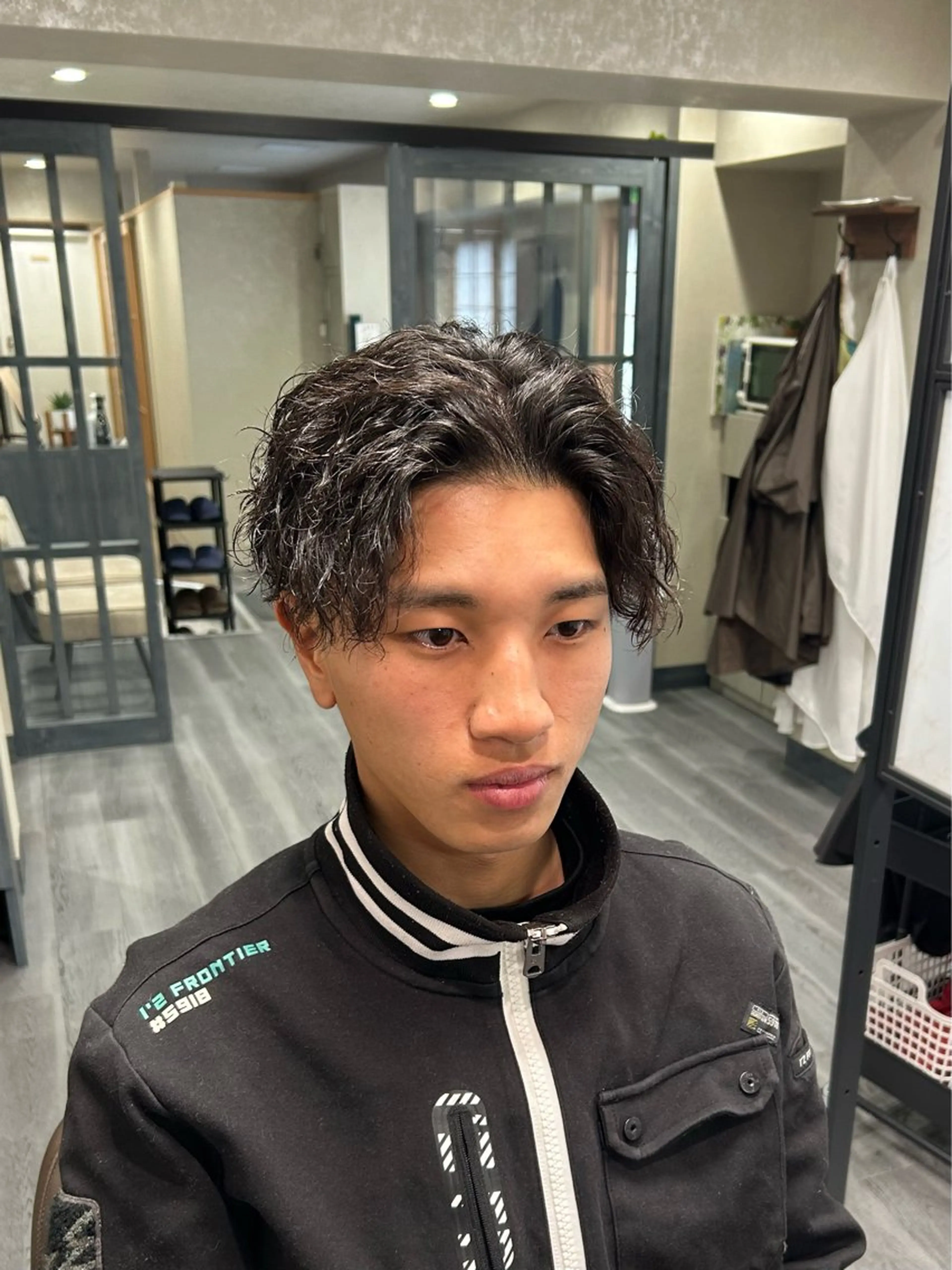 ミディアム パーマ メンズ カット パーマ メンズカット/ 雄大のヘアスタイル