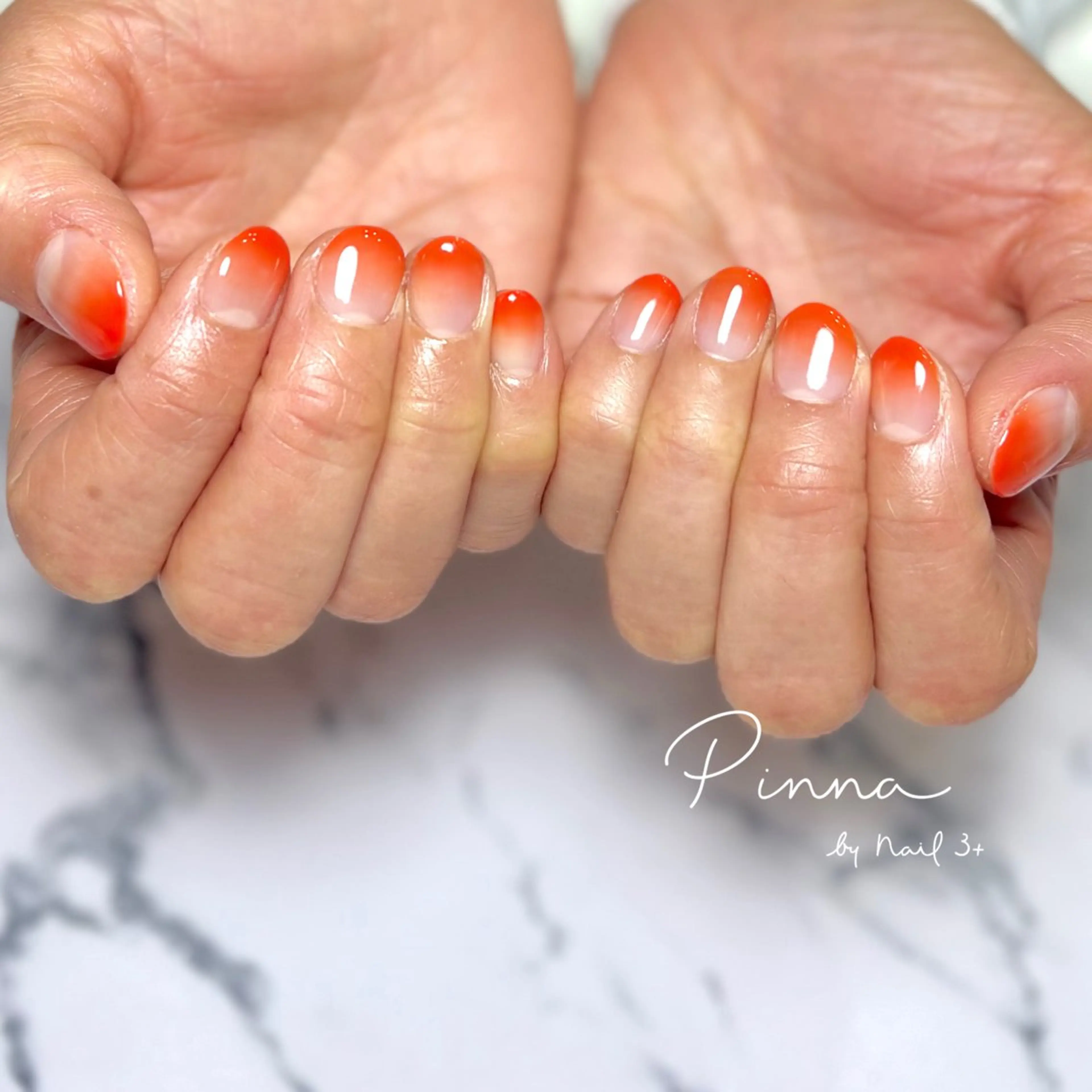 ネイル オレンジ Pinna by nail3+所属・Mayu 🌷🦋のネイルデザイン