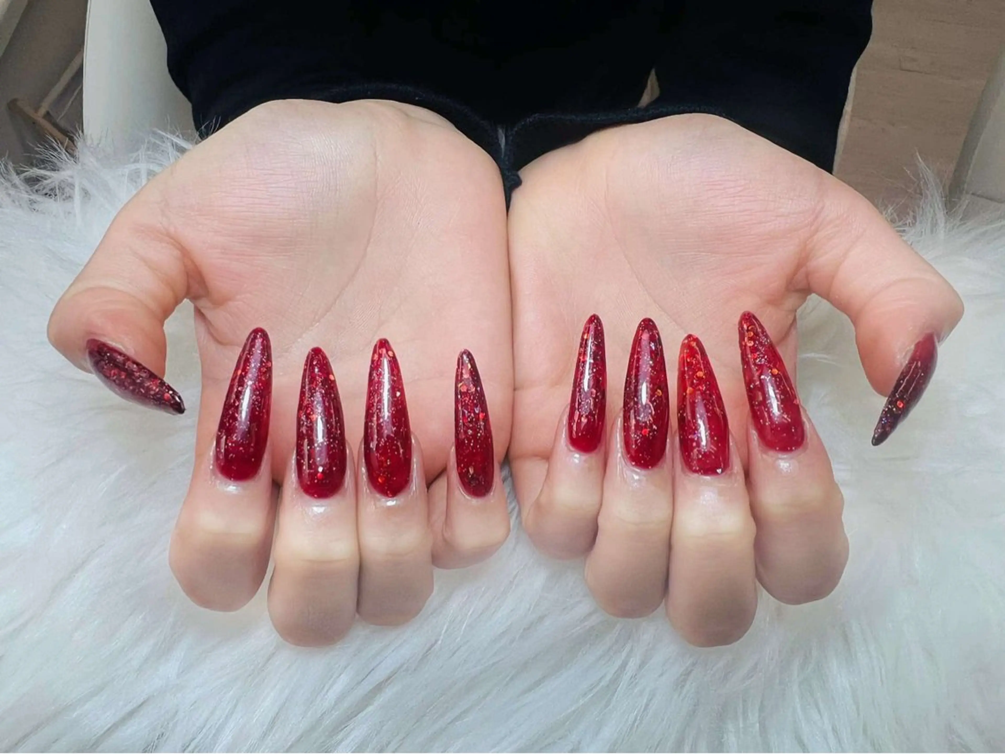 ネイルチップ10本長さだし＋ワンカラーの写真