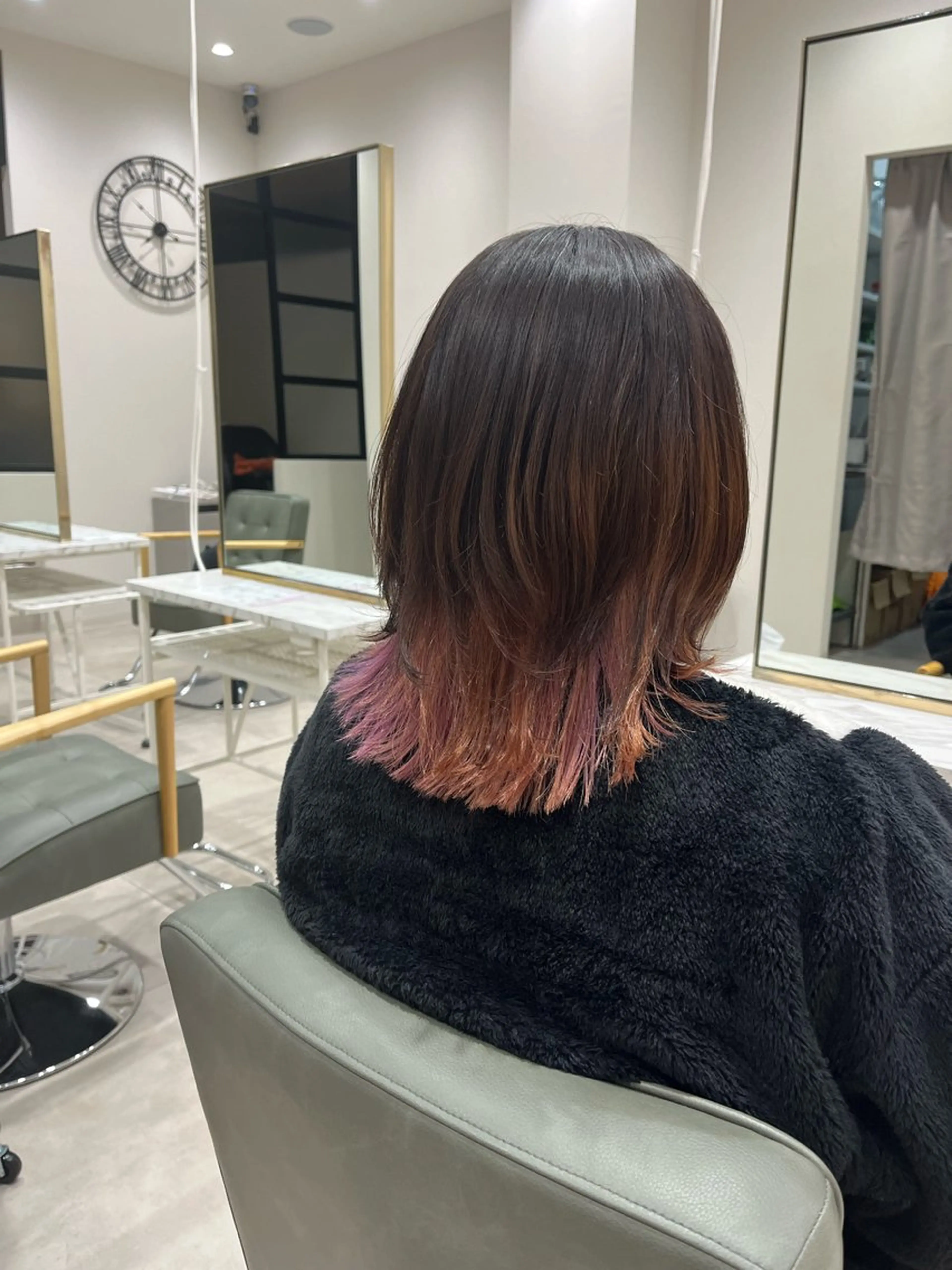 ミディアム レイヤーカット ウルフカット number大分/ 磯部栞里のヘアスタイル