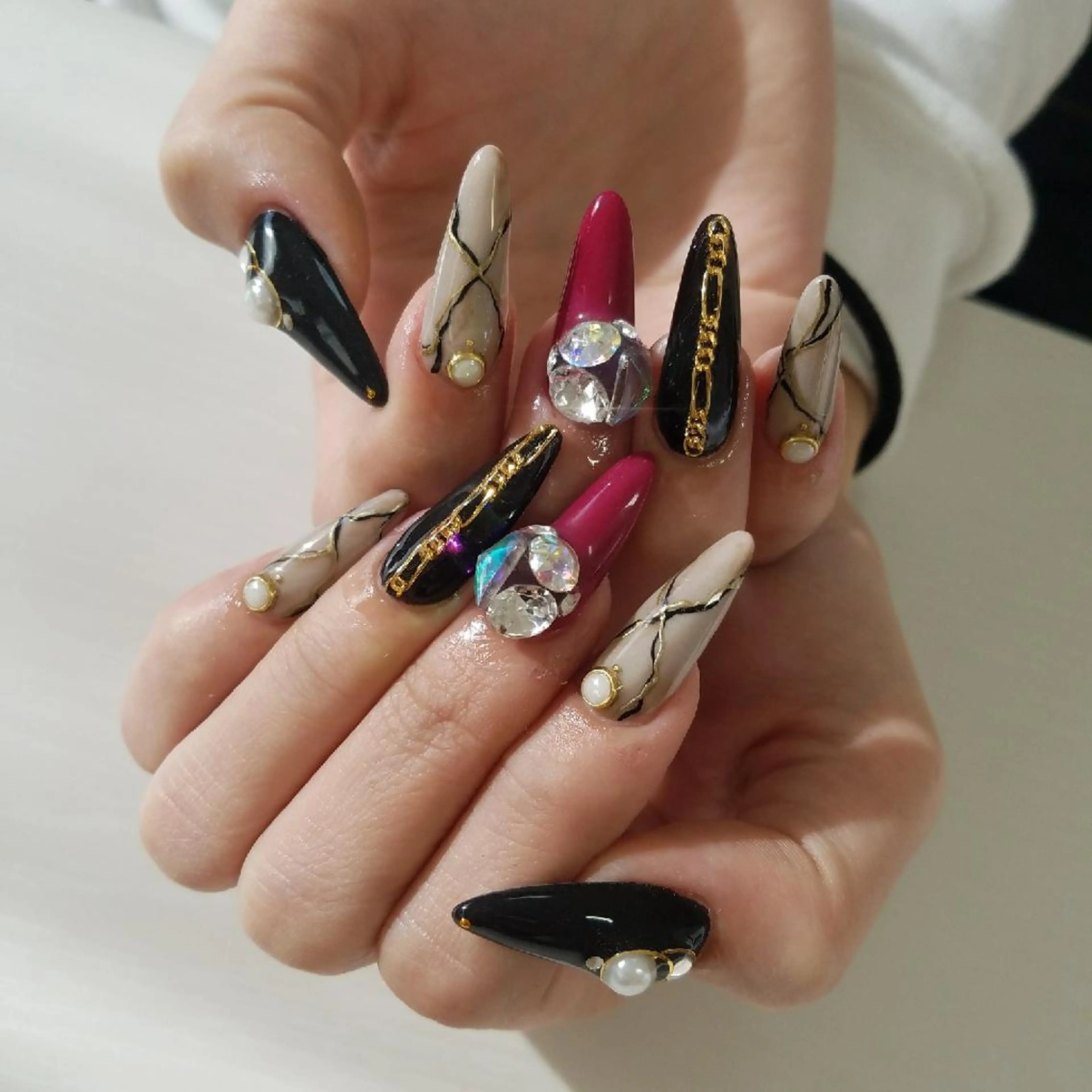 ネイル 成人式 スカルプネイル ハンドネイル   MAKI NAILのネイルデザイン