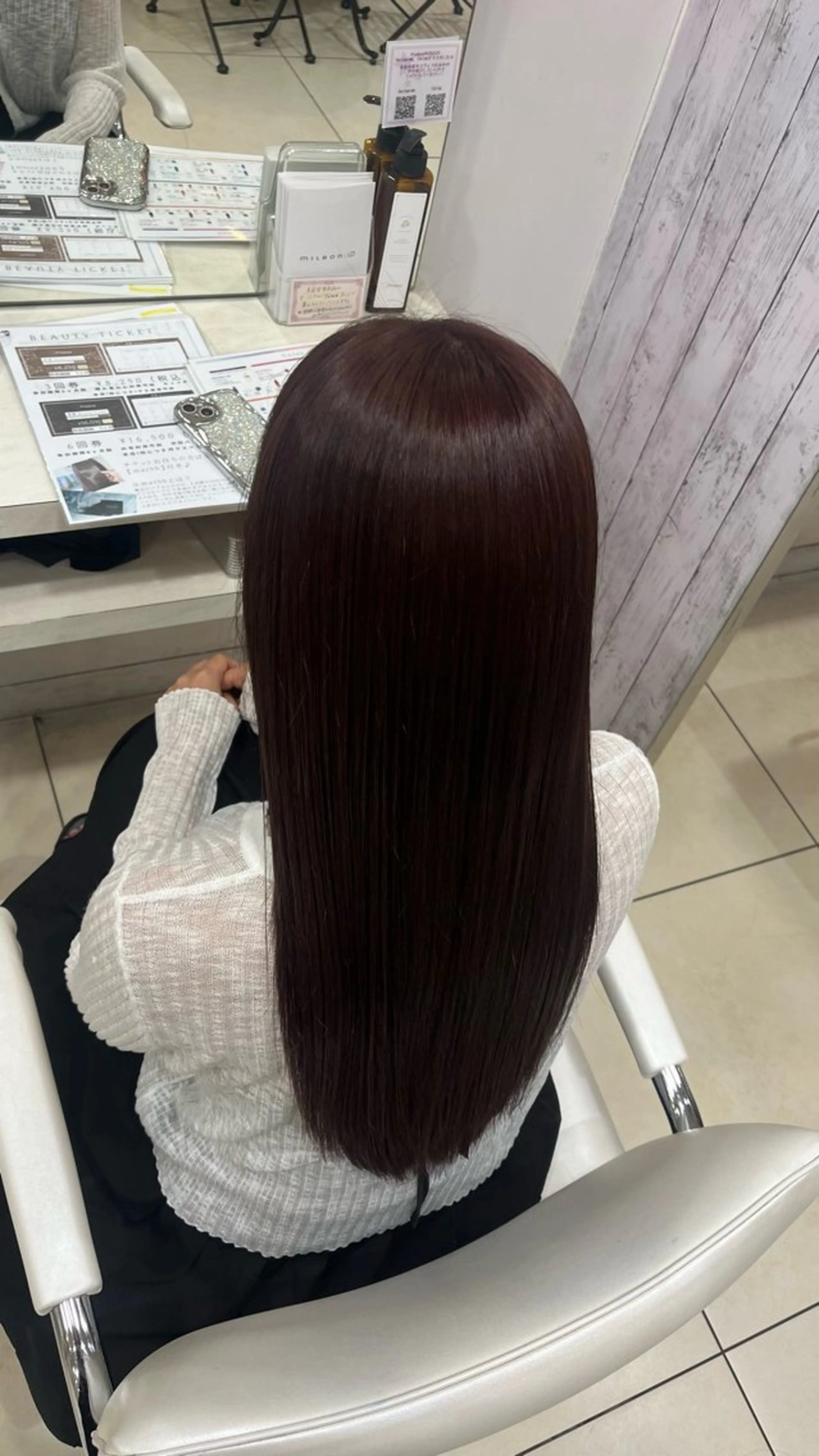 セミロング ヘアカラー トリートメント 【髪質改善カラー】 あむ·. ⟡ 🖤のヘアスタイル