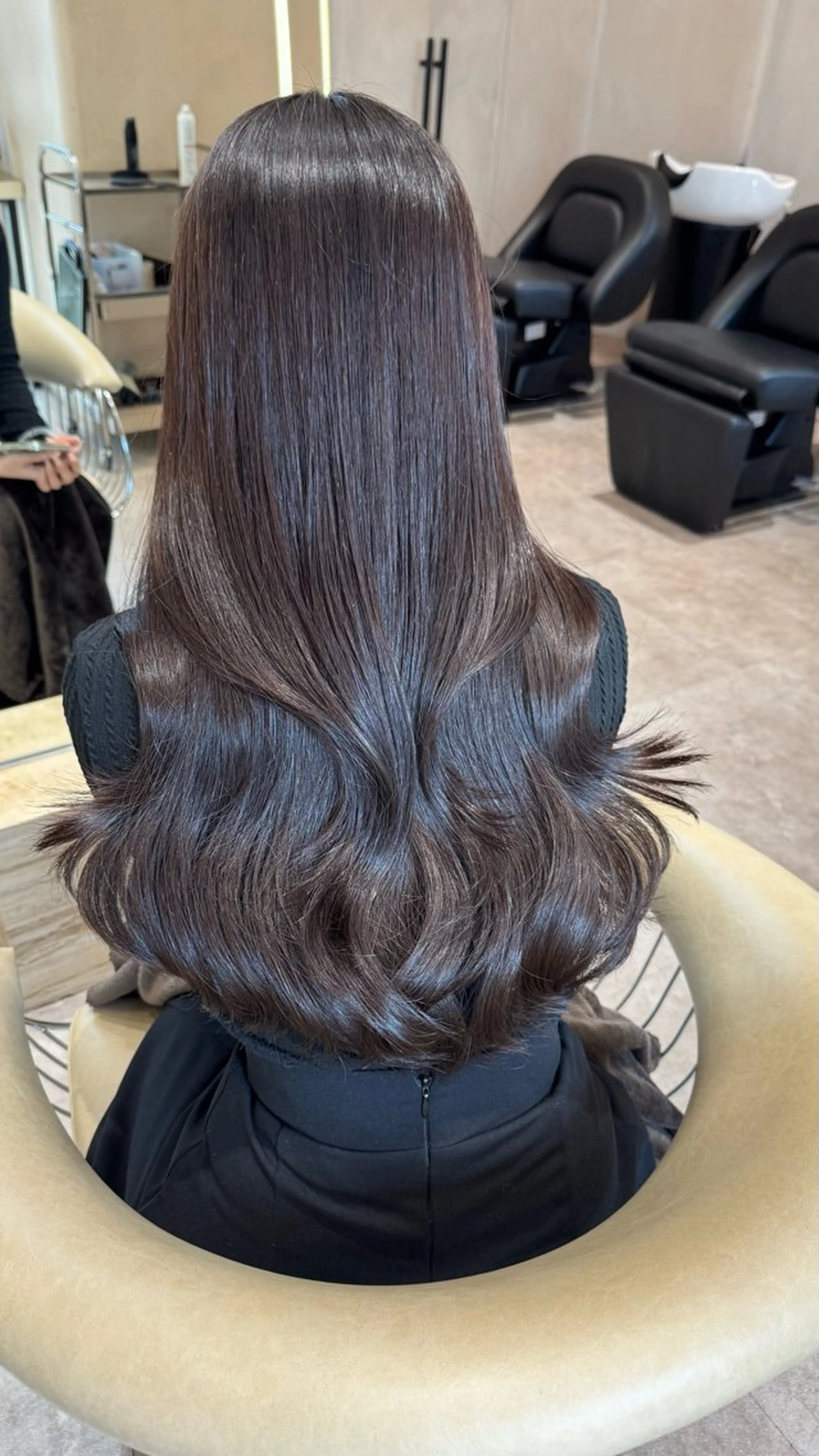 セミロング カット ヘアカラー トリートメント 韓国ヘア/ベージュ カラー/髪質改善/涼のヘアスタイル