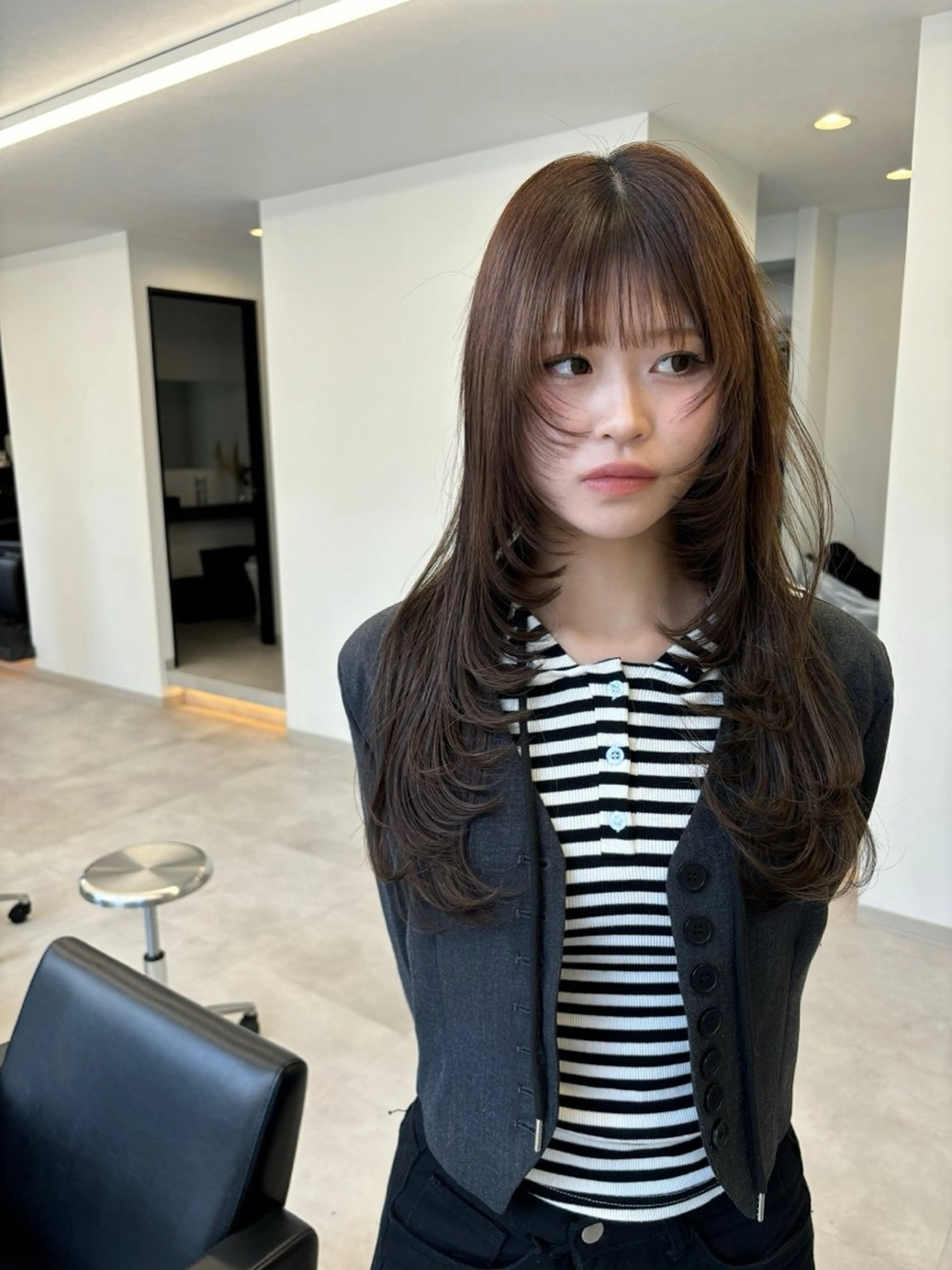 ロング カット ヘアカラー トリートメント 谷村 龍之輔のヘアスタイル