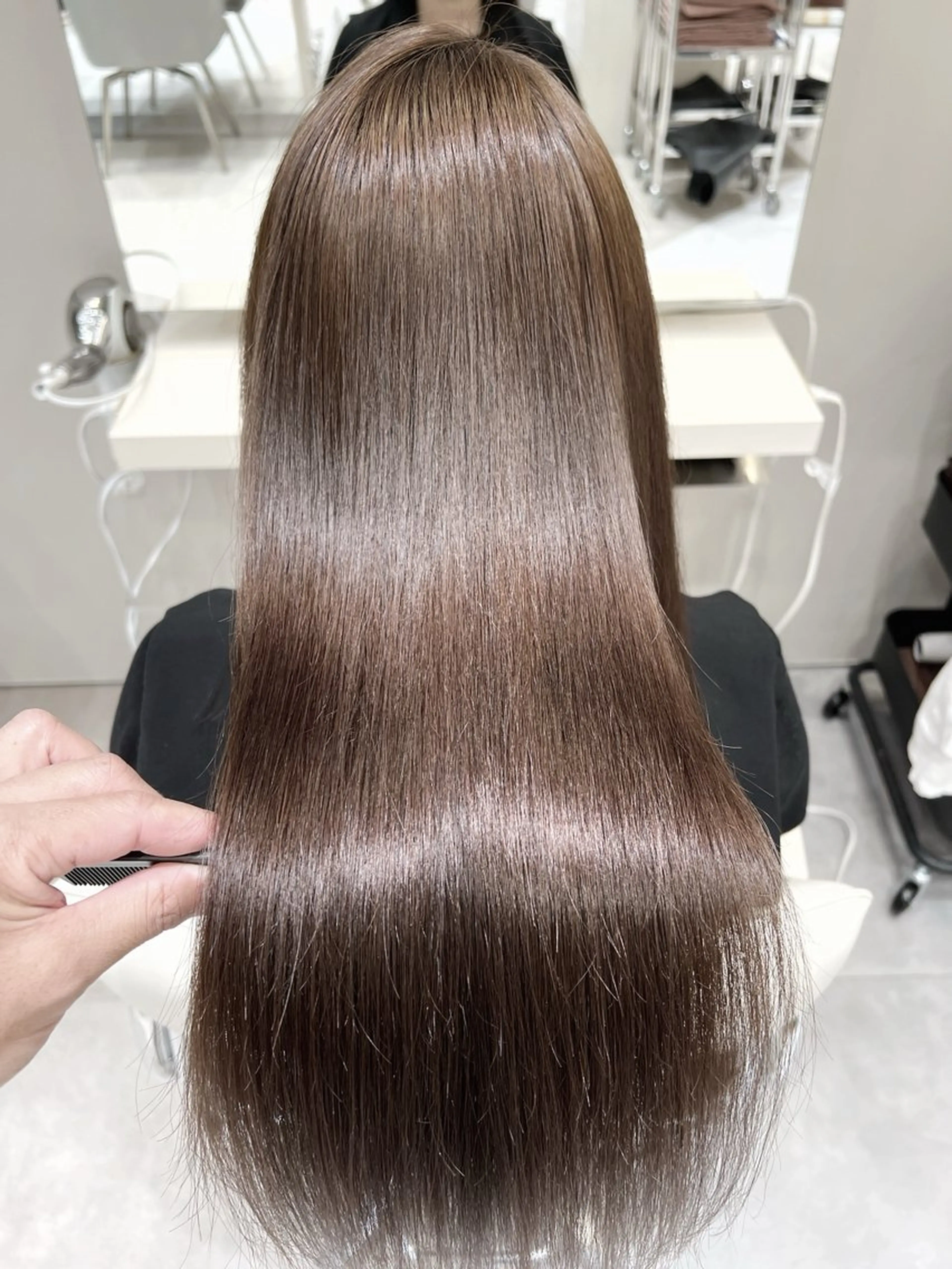 ロング カラー 髪質改善 縮毛矯正 トリートメント 内藤 裕真  k-twoのヘアスタイル