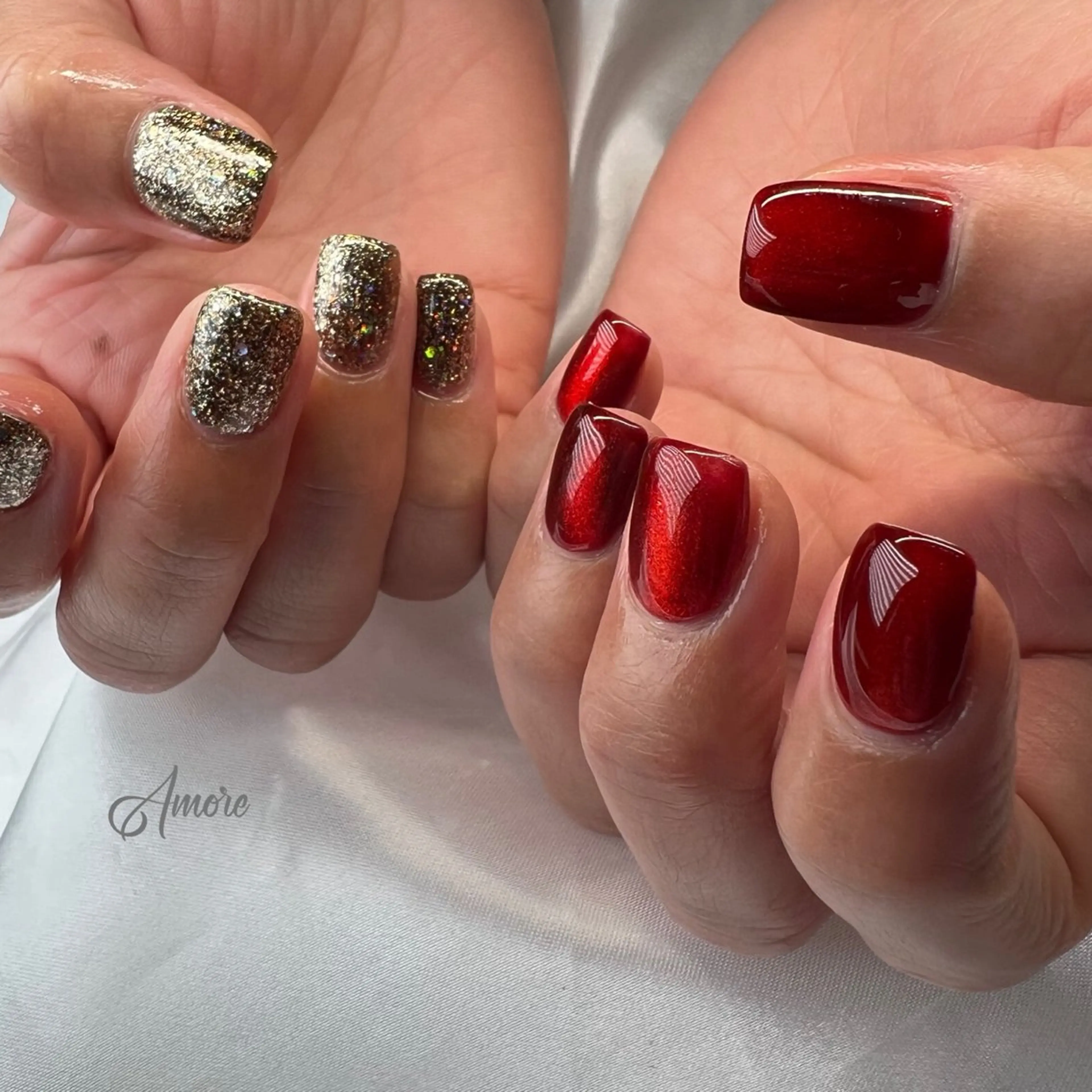 ネイル ジェルネイル キラキラネイル 韓国ネイル マグネットネイル パラジェル You kyehwaのネイルデザイン