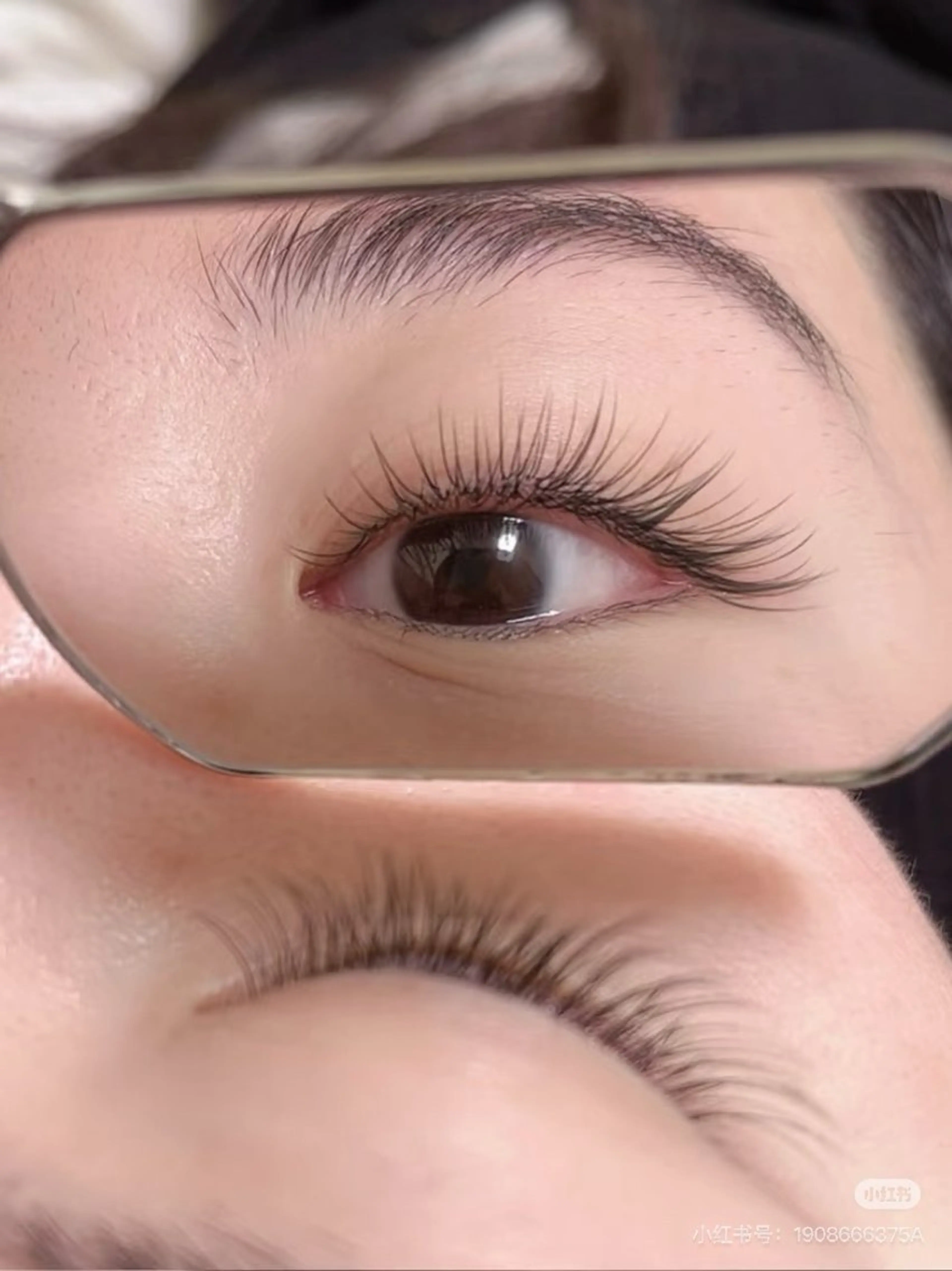 マツエク・マツパ バインドロック 束感まつ毛 フラットラッシュ ナチュラル パリジェンヌラッシュリフト マツエク キ キのネイルデザイン