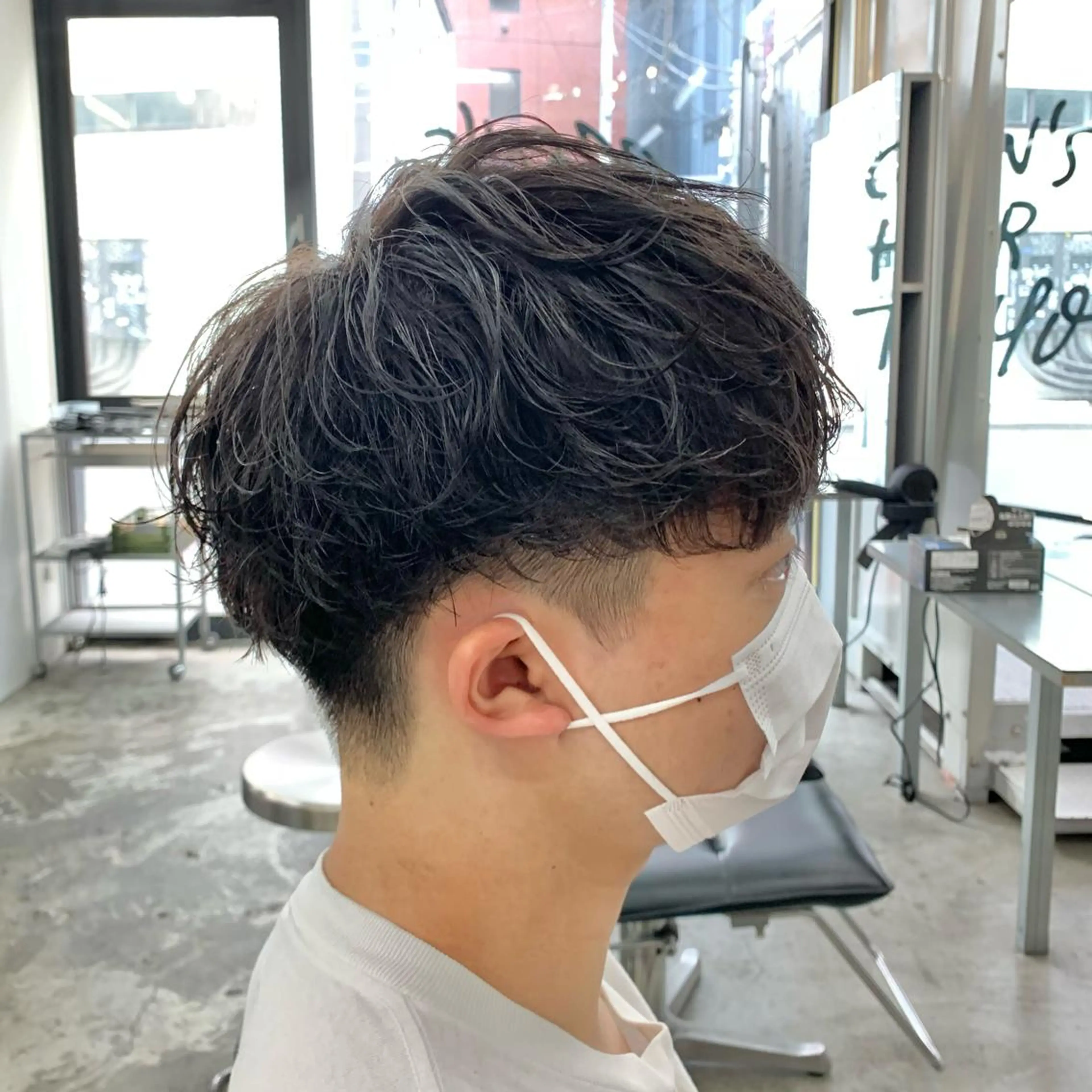 ショート パーマ メンズ マッシュ カット パーマ メンズ特化美容師/ 藤戸 椋のヘアスタイル