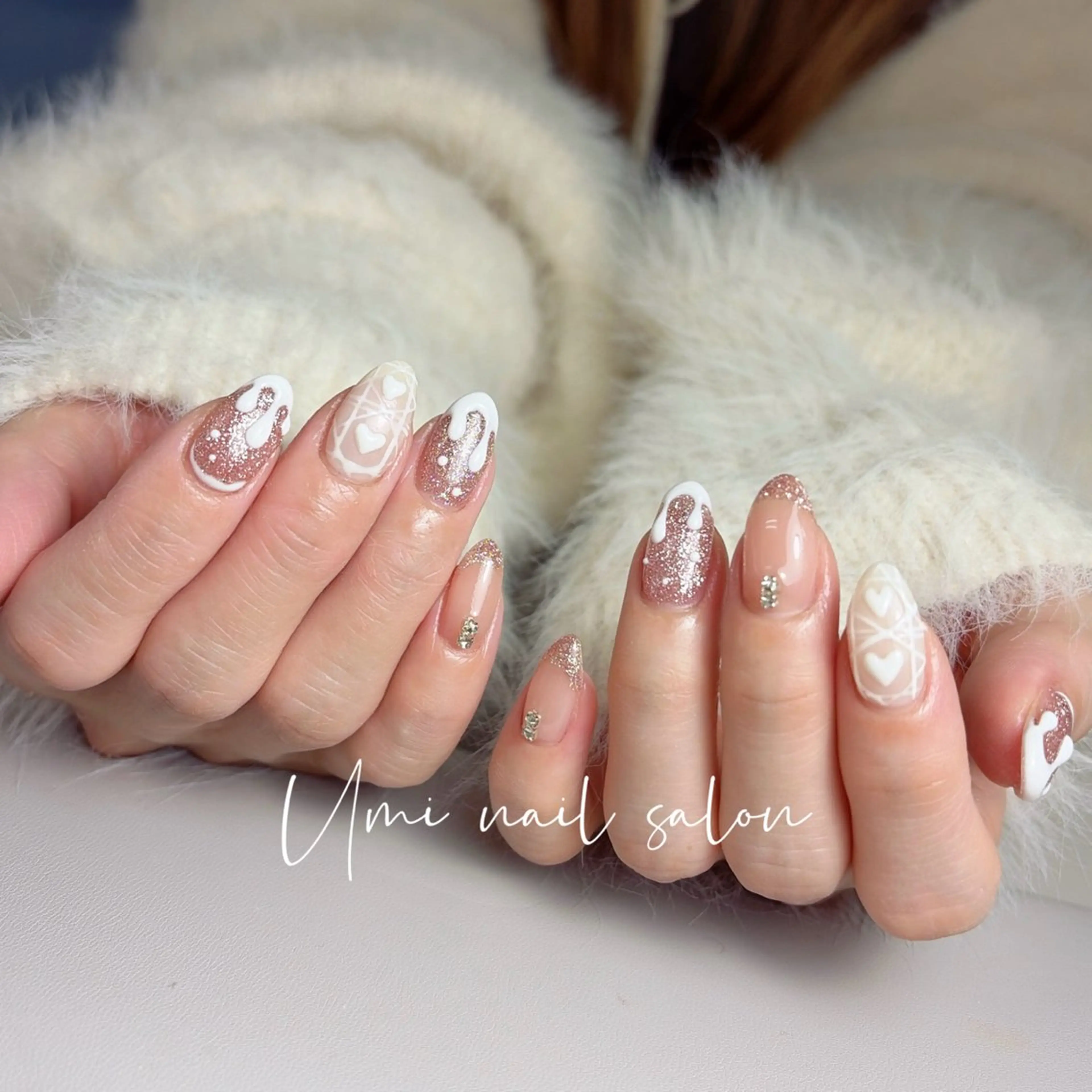 ネイル クリアネイル 成人式 長さ出し フラッシュネイル フットネイル Umi nail Salon所属・Umi.せい 🫧のネイルデザイン