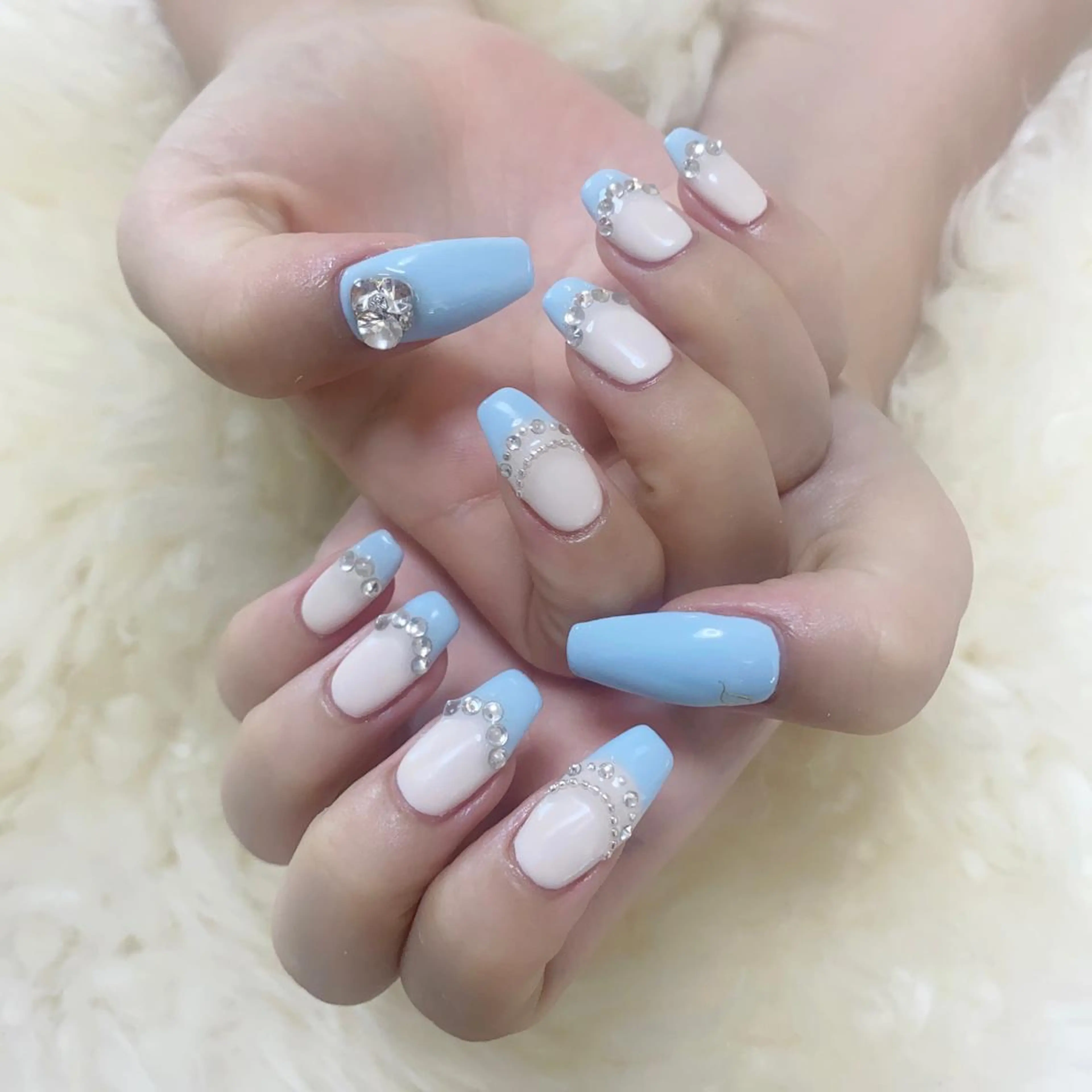 ロング ハンドネイル ハンドケア 💜MIYA nail川崎店のネイルデザイン