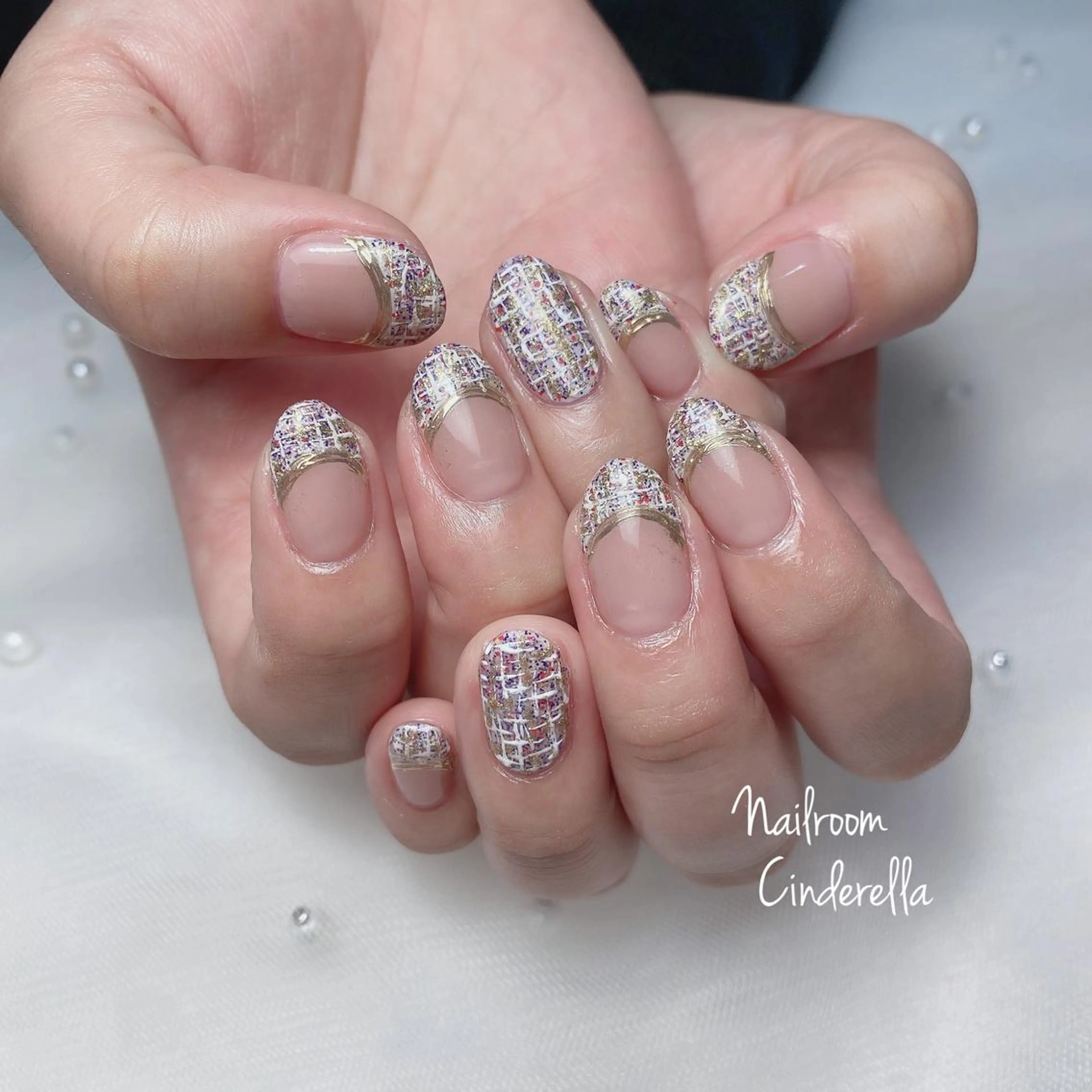 ネイル ツイードネイル Nailroom. Cinderellaのネイルデザイン