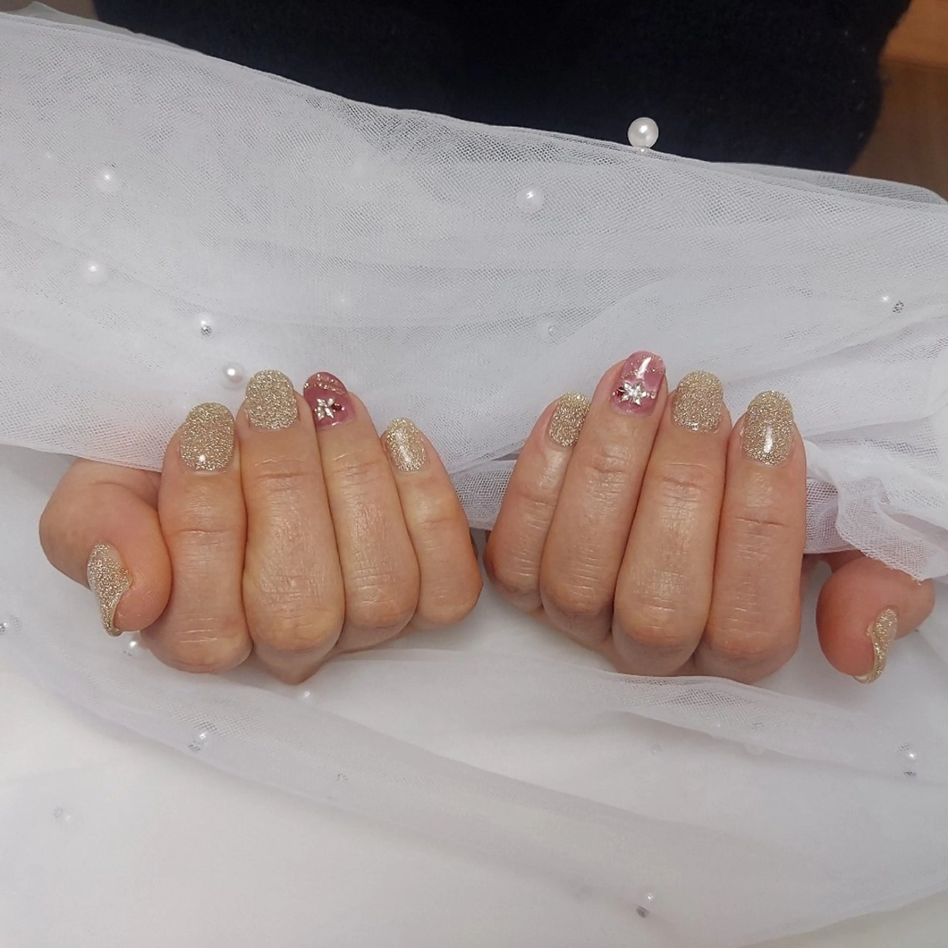 ネイル フラッシュネイル キラキラネイル マグネットネイル とりごえ さおりのネイルデザイン