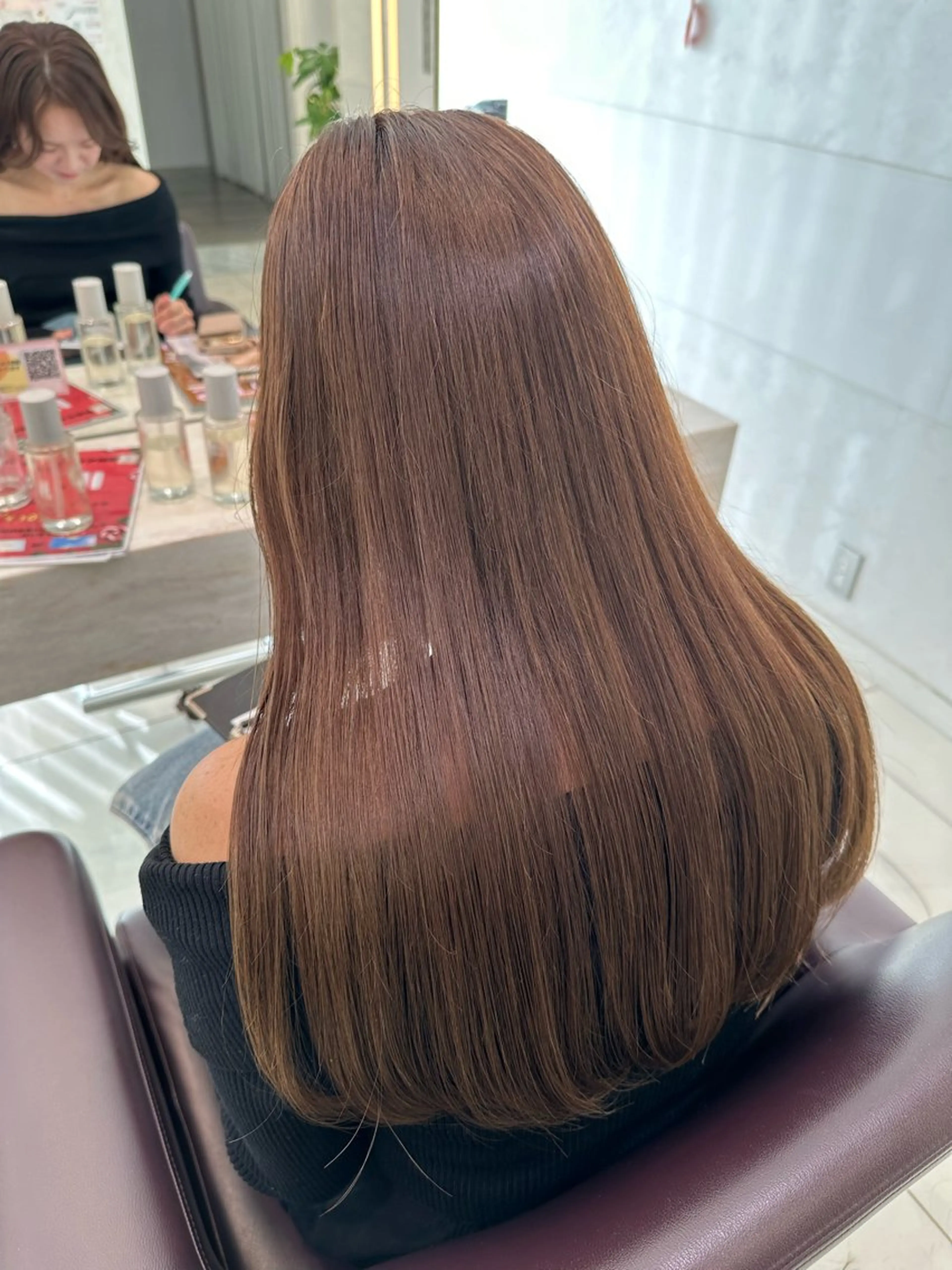 ロング ロング 艶カラー/縮毛矯正/ ブリーチカラー/みなのヘアスタイル