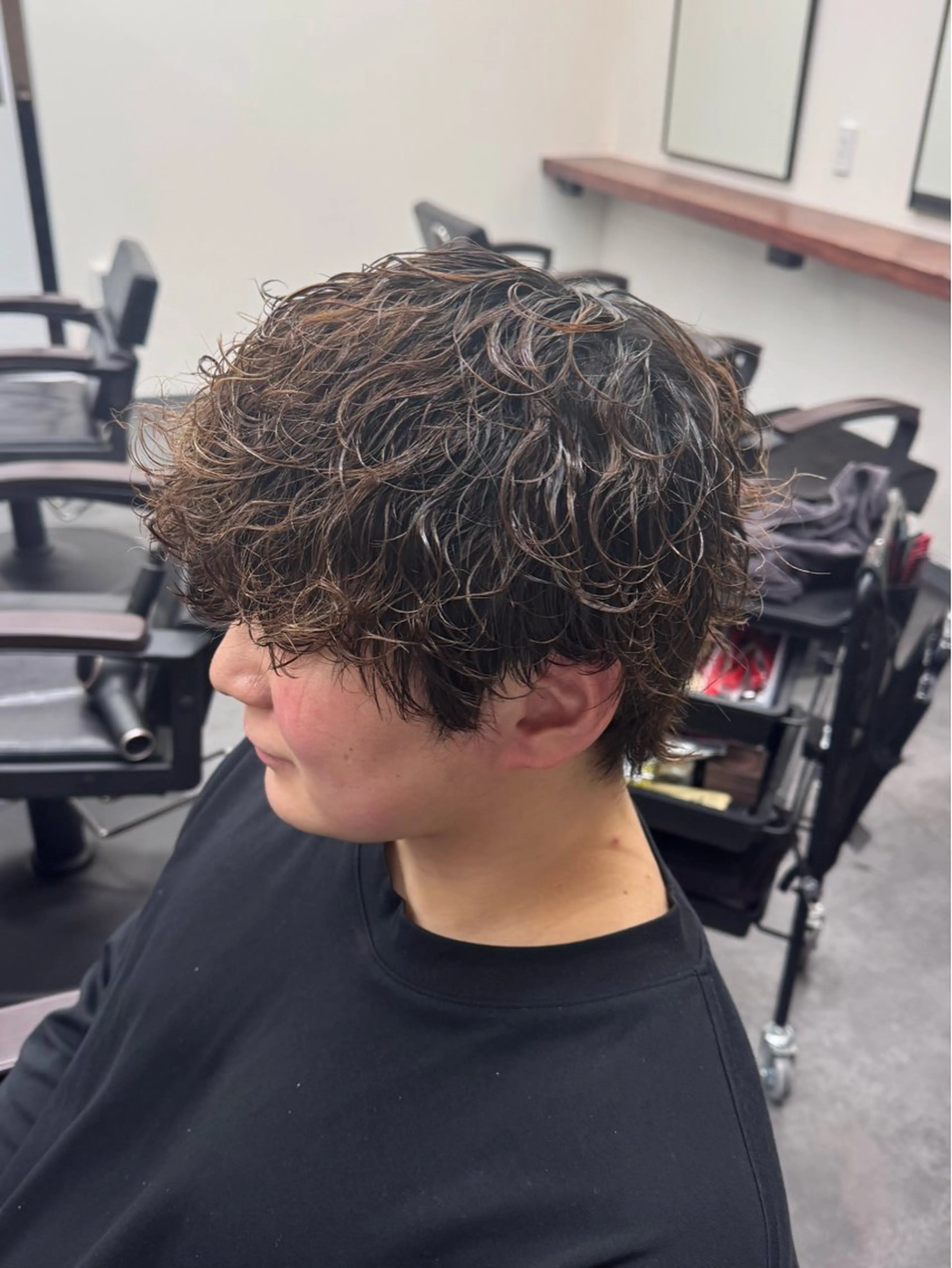 パーマ メンズ 波巻きパーマ カット パーマ 柏メンズカットパーマ NO.1タイチのヘアスタイル