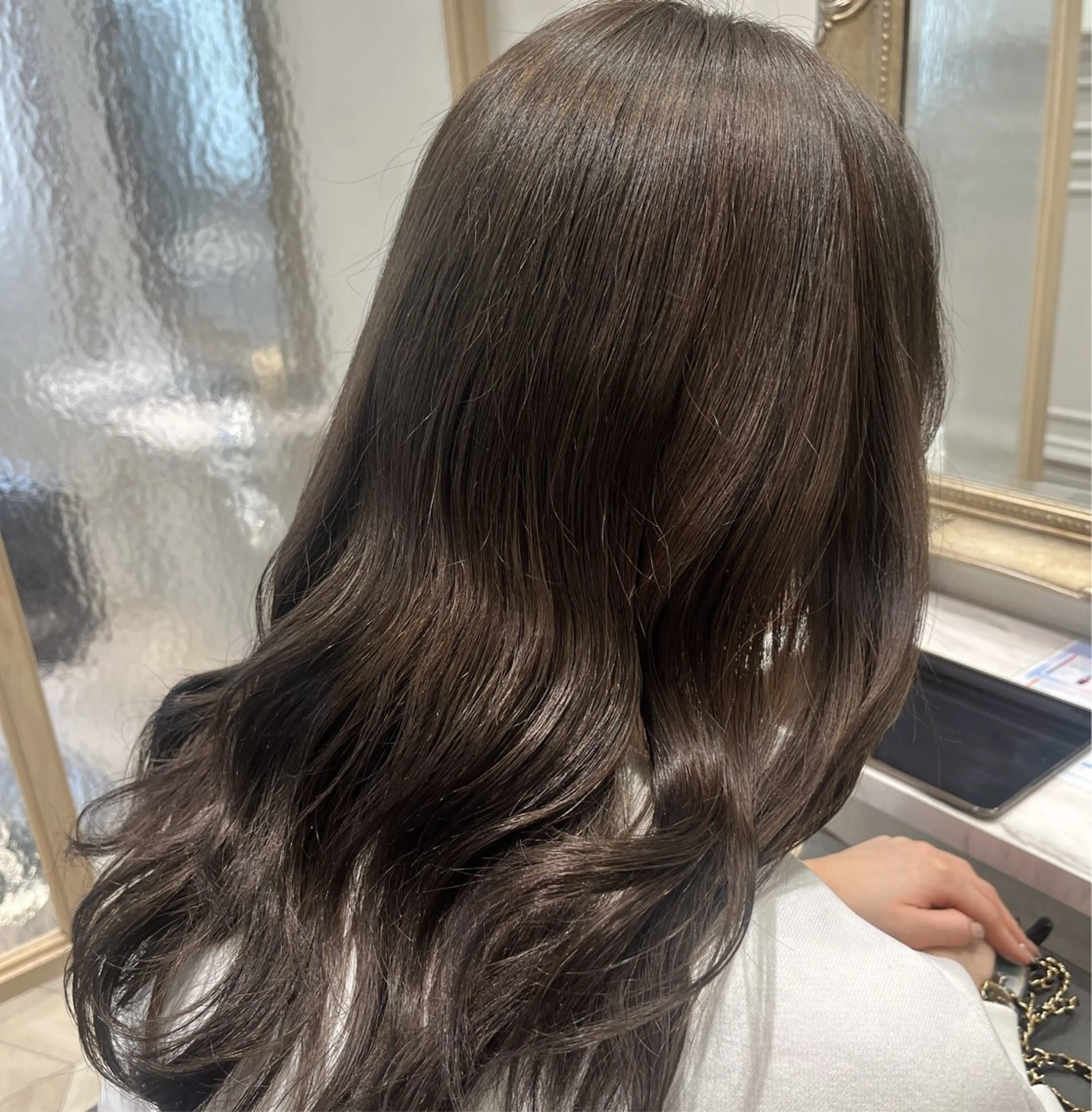 ロング カラー オリーブカラー LAZO barco yuhaのヘアスタイル