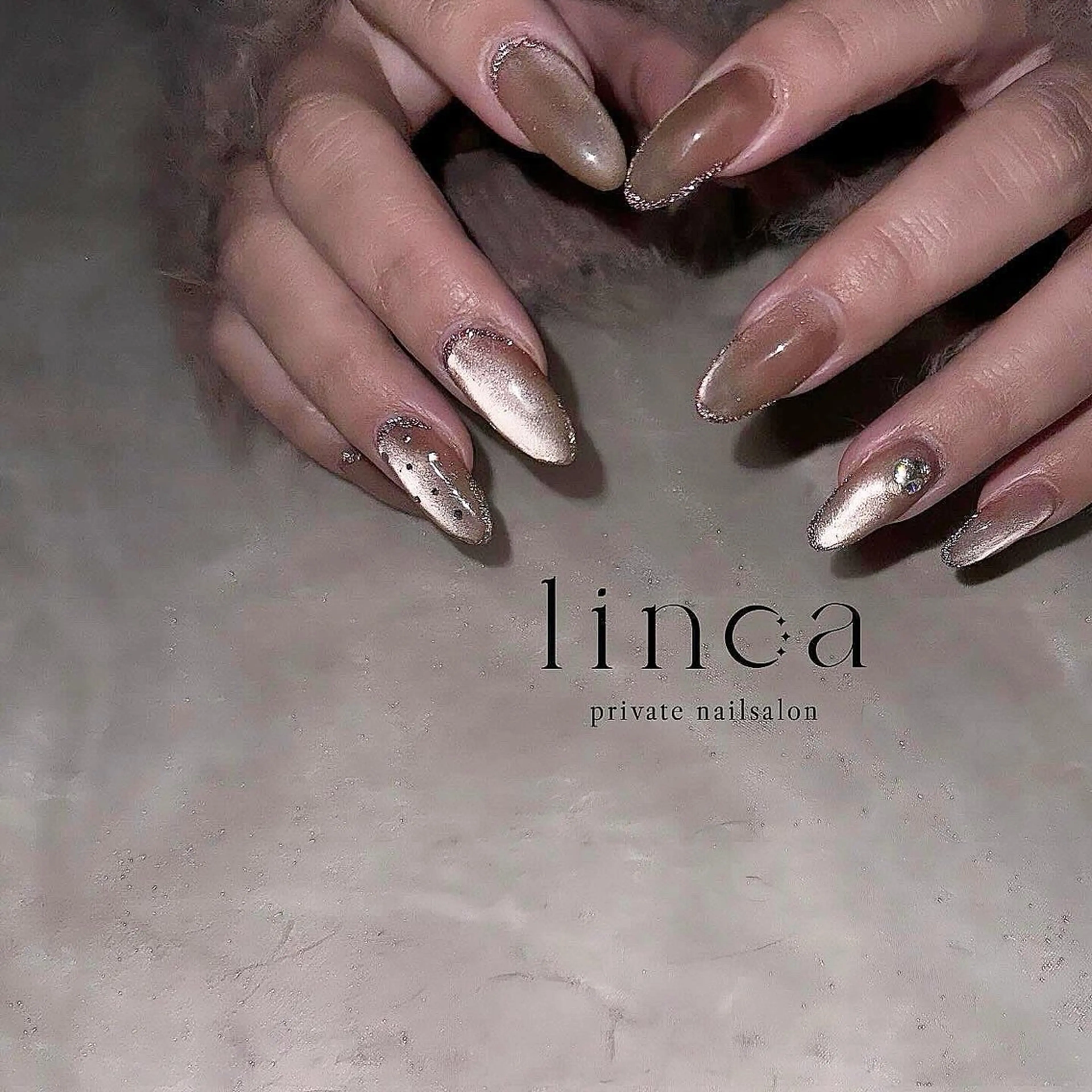 ネイル フラッシュネイル マグネットネイル ニュアンスネイル ハンドネイル ハンドケア linoa nailのネイルデザイン