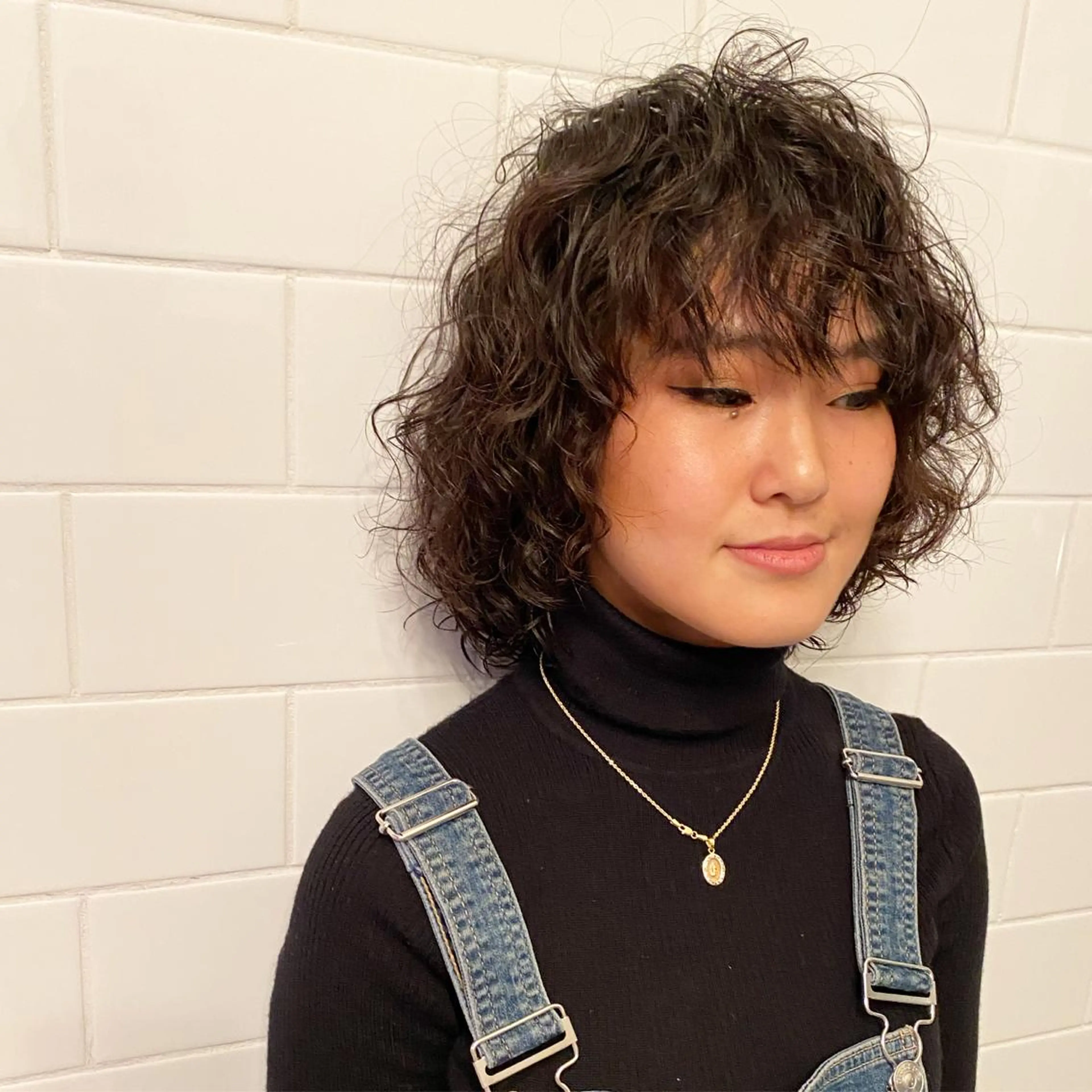 ミディアム カラー パーマ ヘアアレンジ キッズ ネイル マツエク・マツパ 中元 淳のヘアスタイル