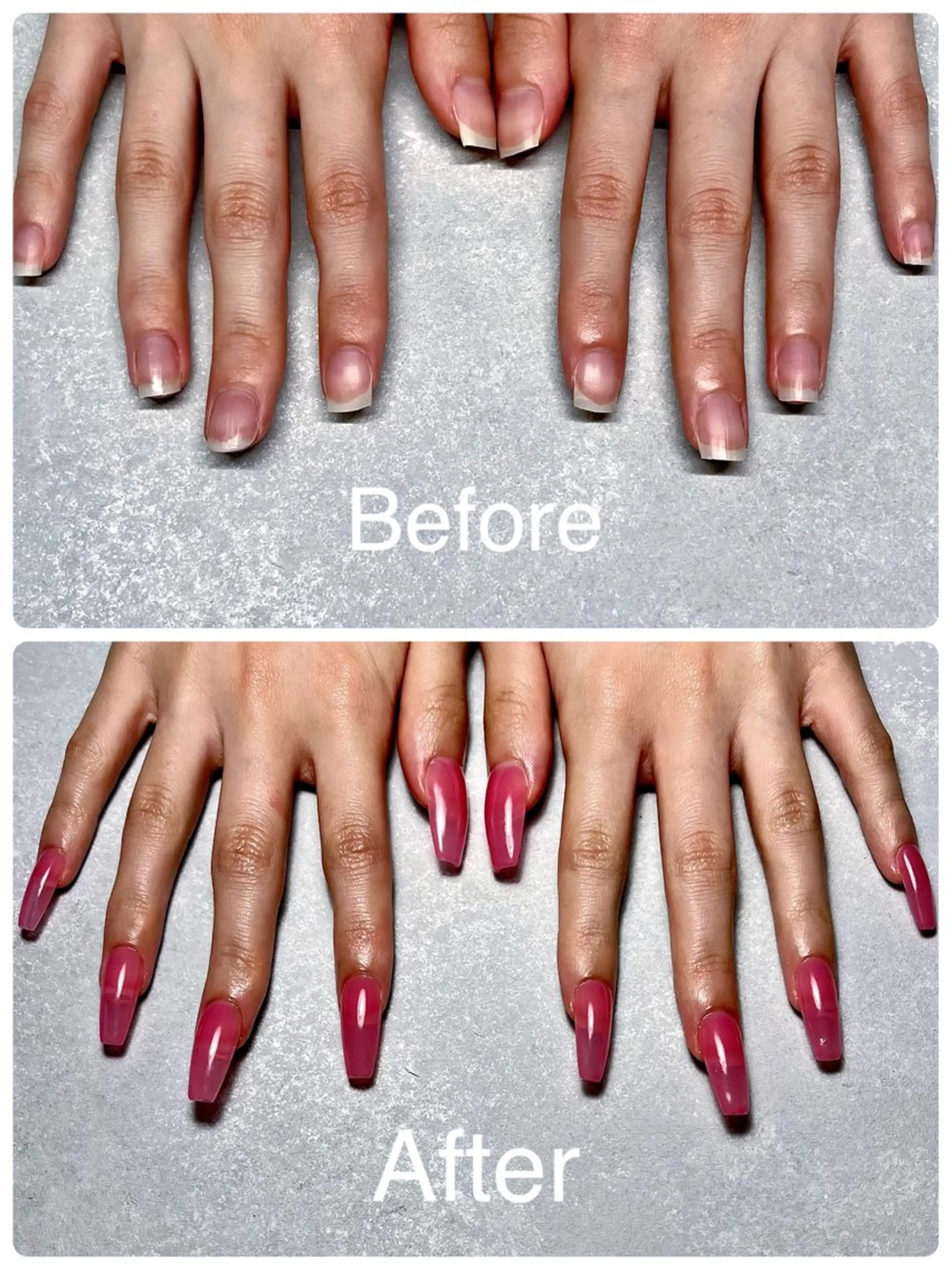 ネイル 長さ出し ロングネイル スカルプネイル nine.🦋 YUKOのネイルデザイン