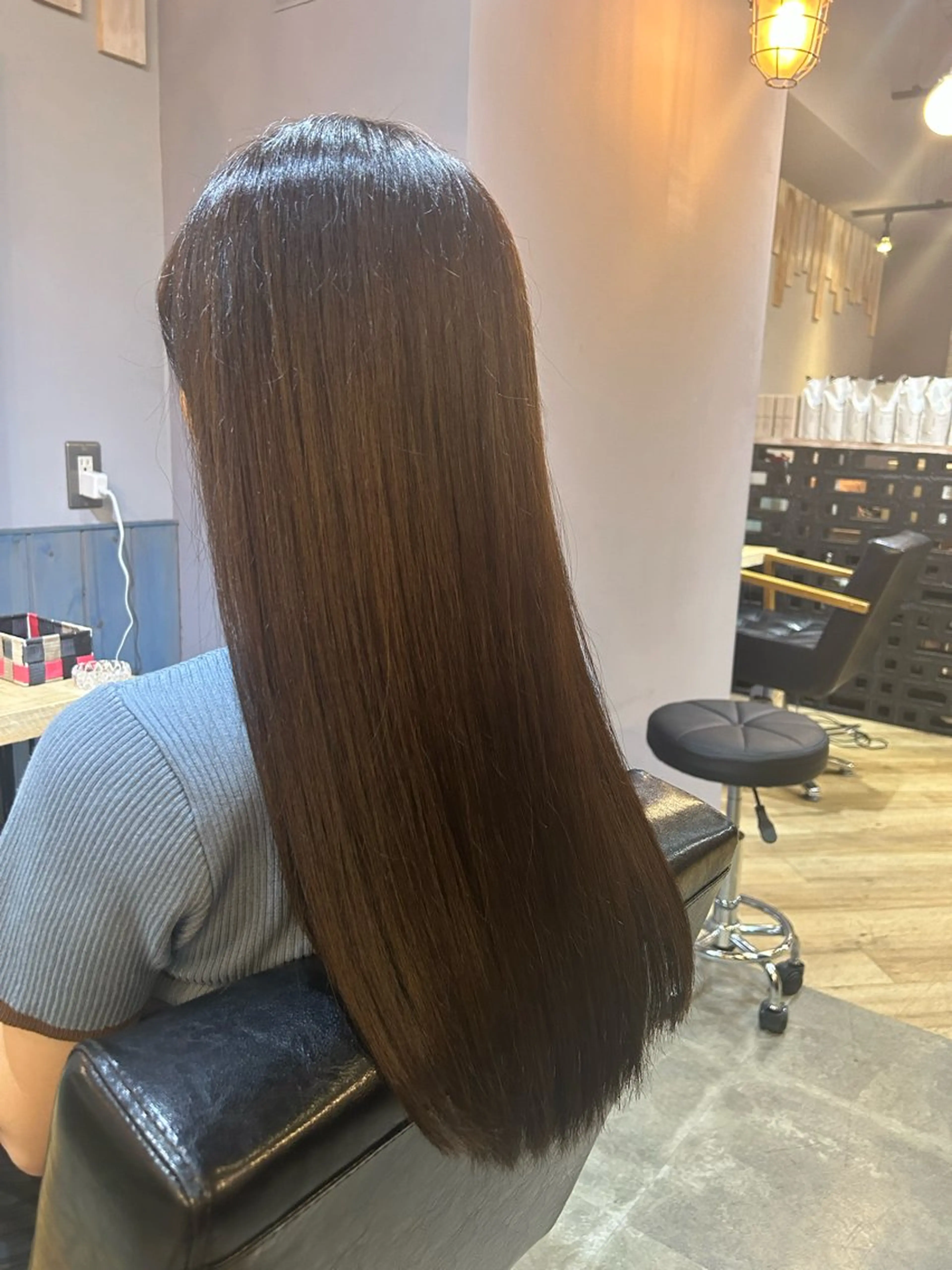 ロング カット 縮毛矯正 トリートメント agu hair fonte 大泉学園所属・園田 彩音のヘアスタイル