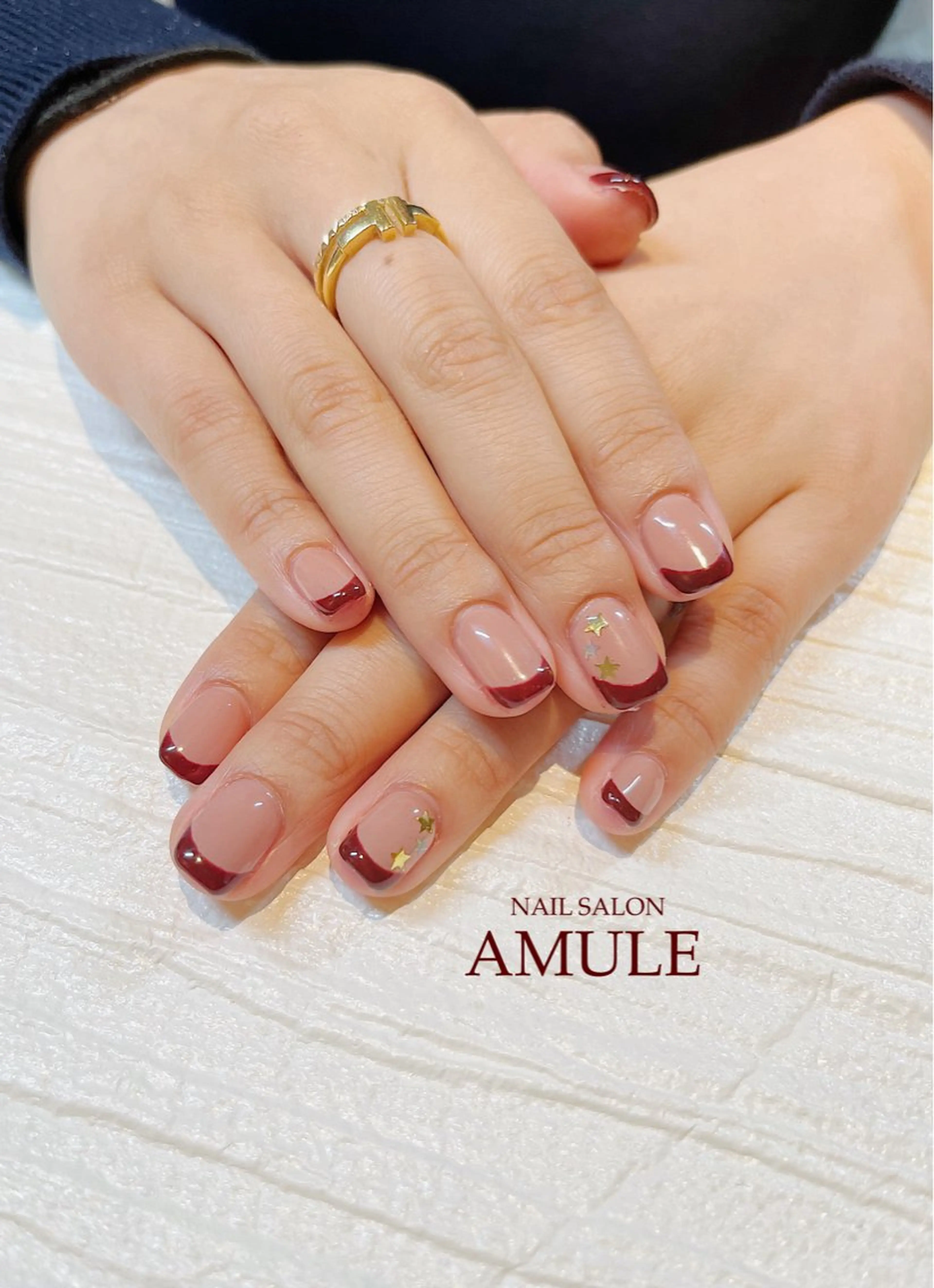 ネイル フレンチネイル ホログラムネイル ワンカラーネイル ハンドネイル NAILSALON AMULEのネイルデザイン