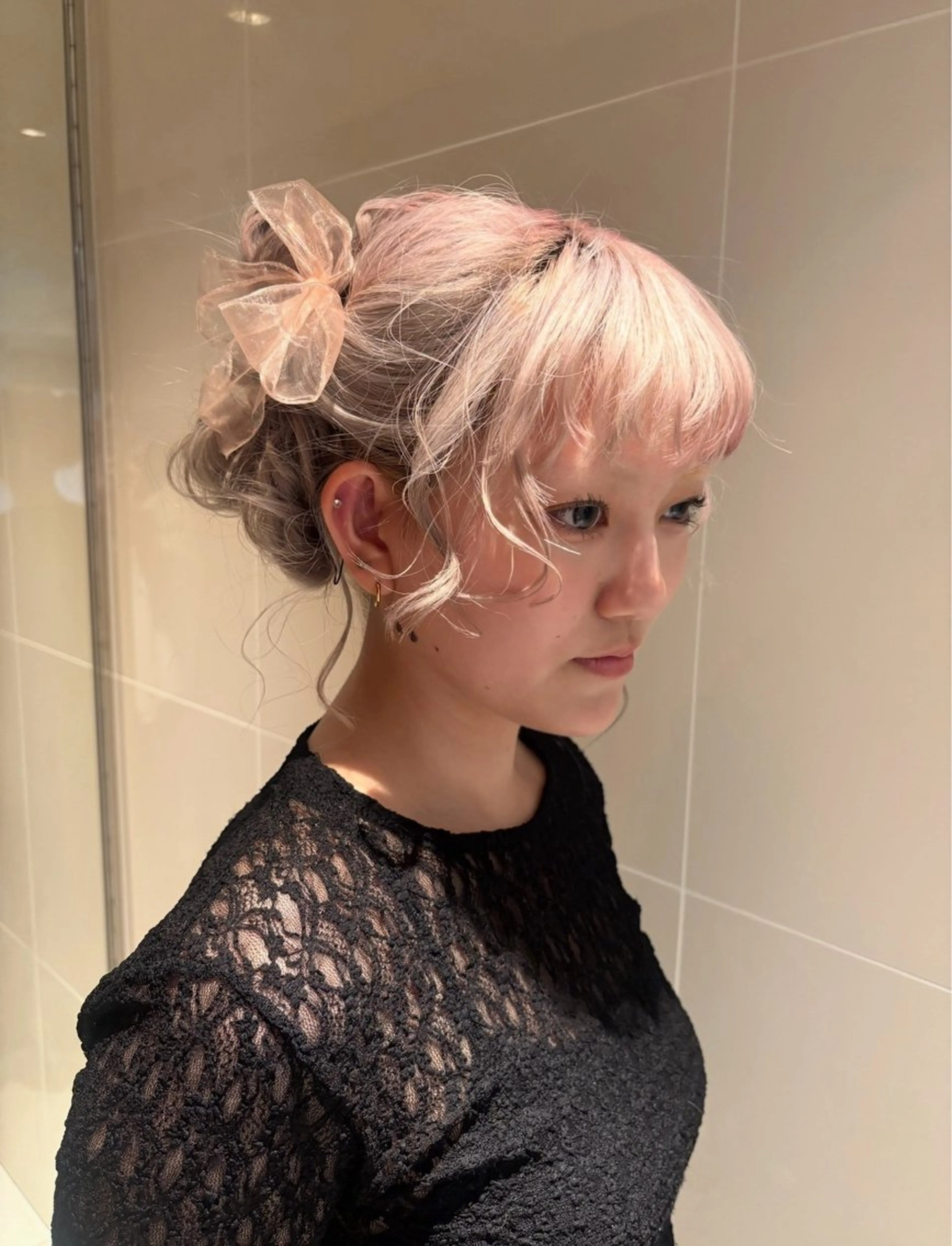 ヘアアレンジ ヘアセット 【パーマ🌀/暖色カ ラー🍷】ななこ🌴のヘアスタイル