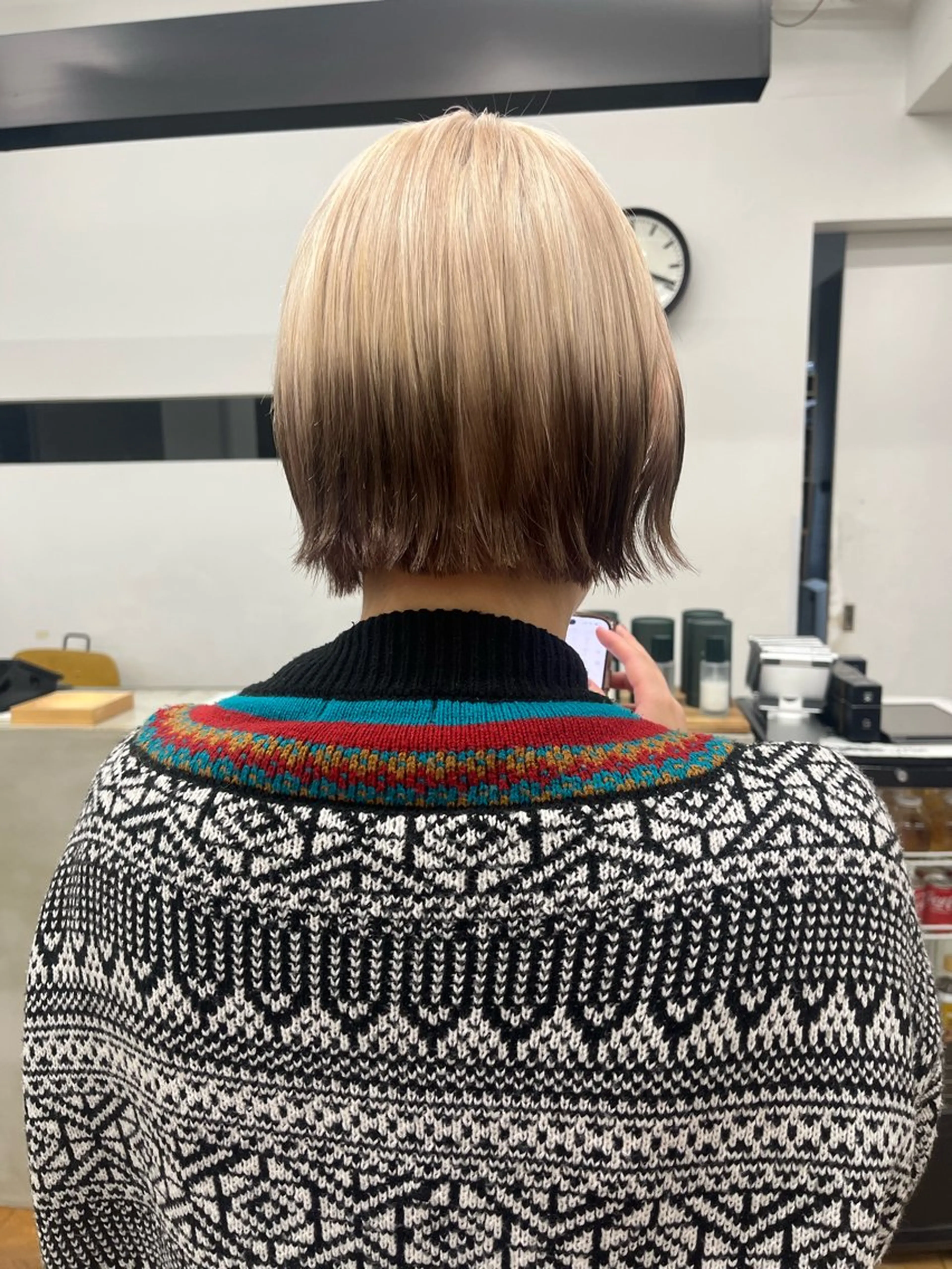 ショート カラー グラデーションカラー hair make grace所属・綺音/ブリーチ /似合わせカットのヘアスタイル