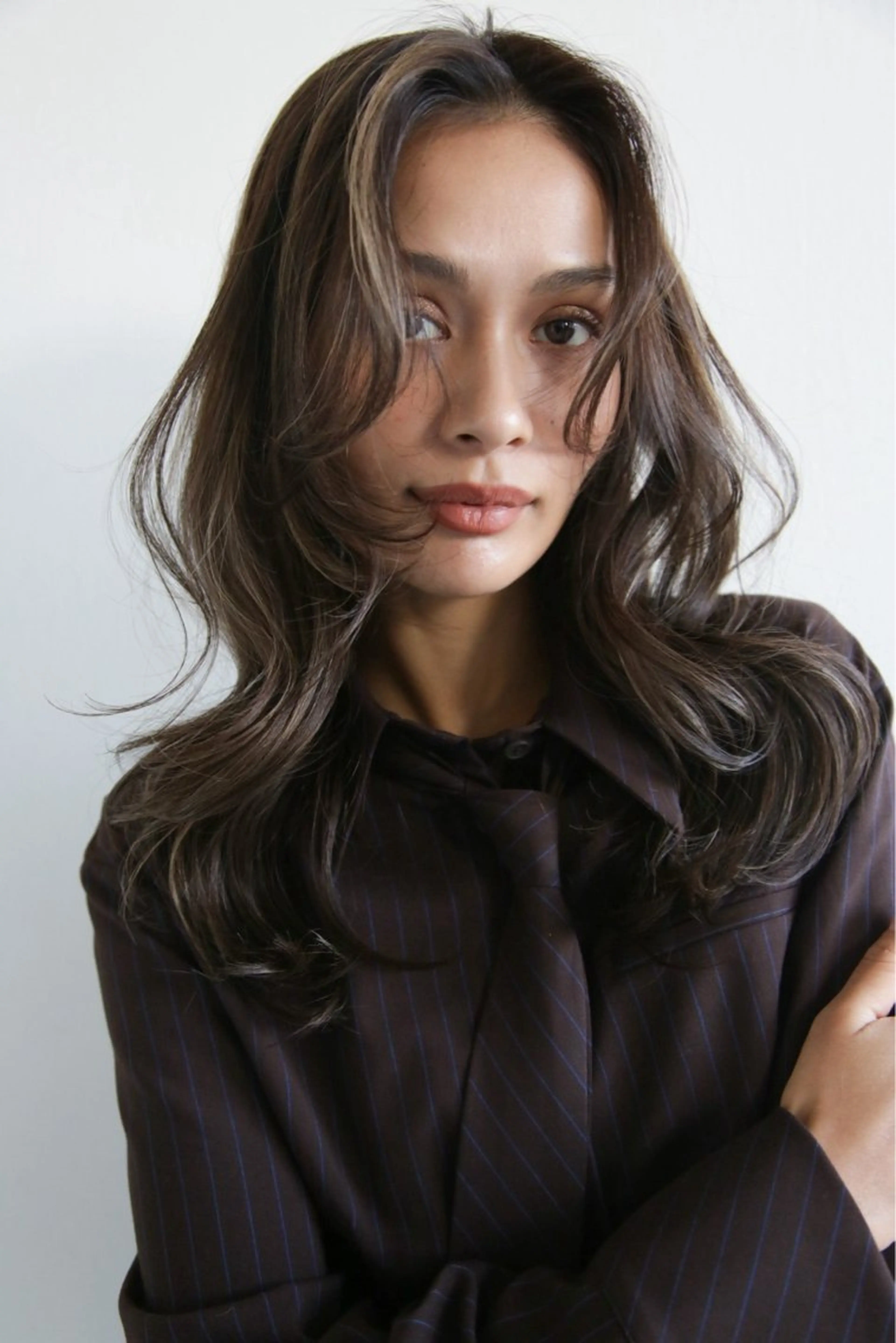 ロング カラー ベージュカラー ハイライトカラー ハイライト レイヤーカット ナガミネアリサ/ 学芸大学/海外ヘアのヘアスタイル