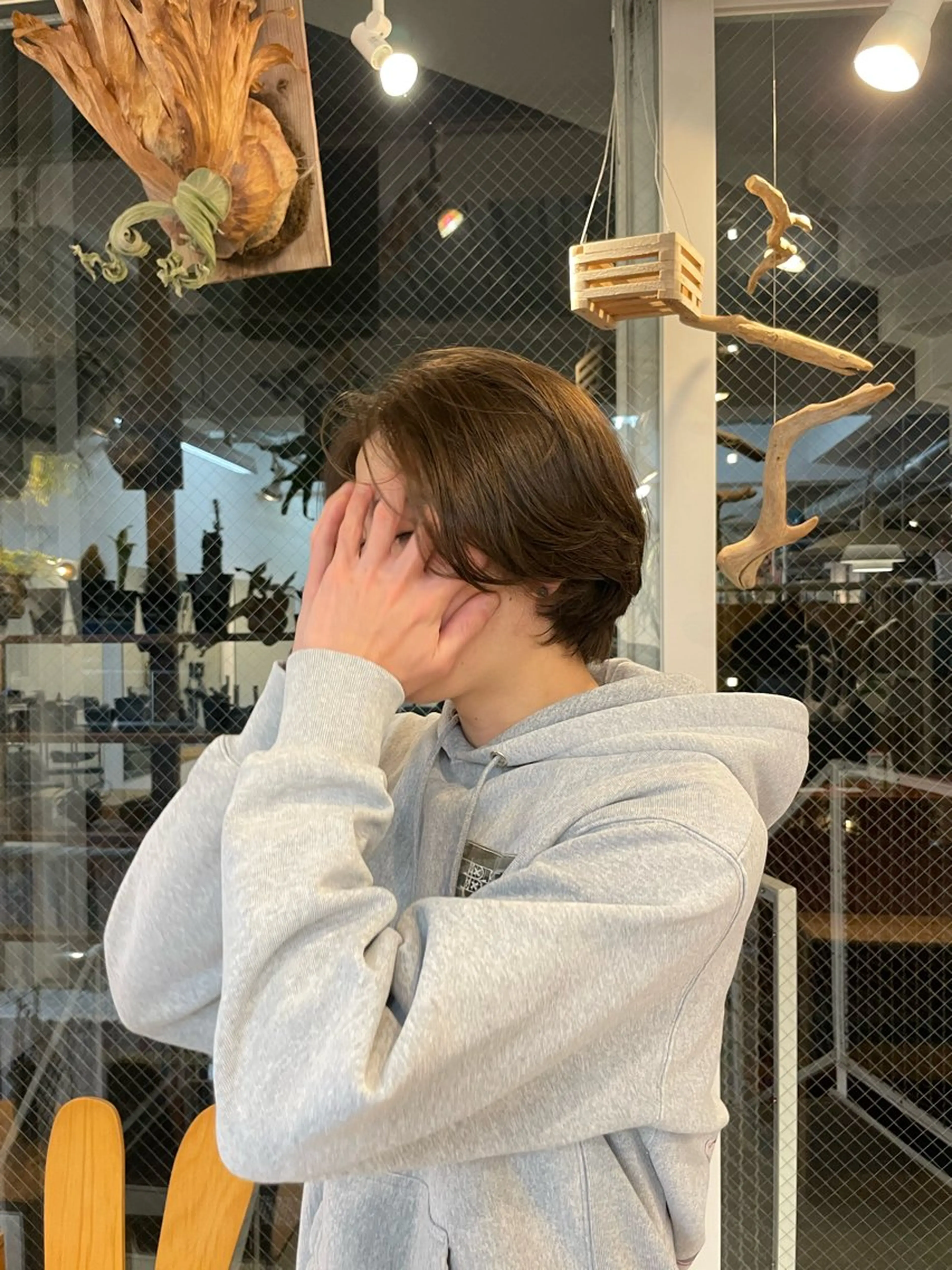 カラー アッシュ ベージュカラー cyez rinkaのヘアスタイル