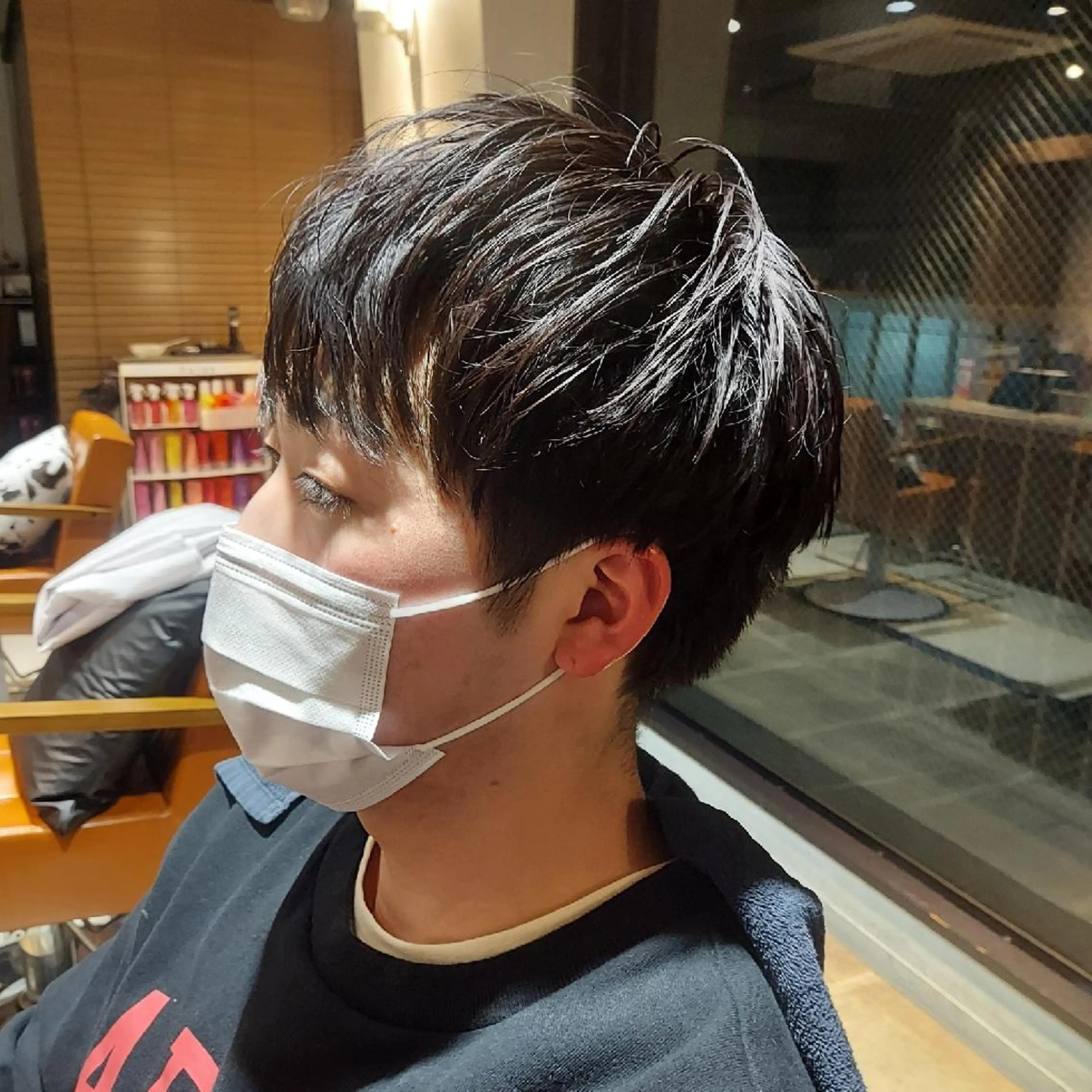 メンズ カラー 黒髪 ブラウンカラー Agu hair topaz いわき植田店所属・髪質改善 Daikiのヘアスタイル