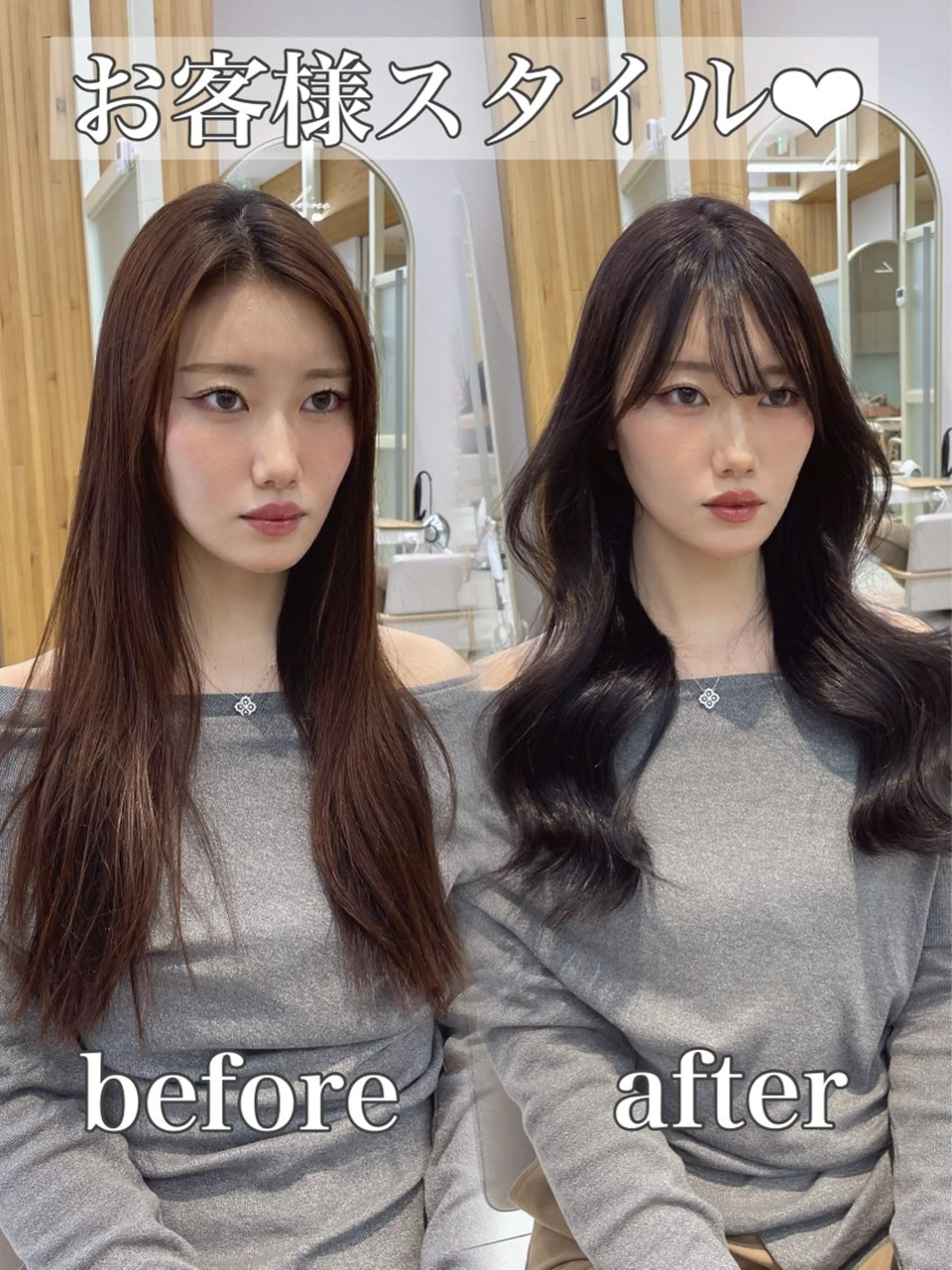 セミロング カット ヘアカラー トリートメント 顔周り/透明感カラー /韓国ヘア/TAKUのヘアスタイル