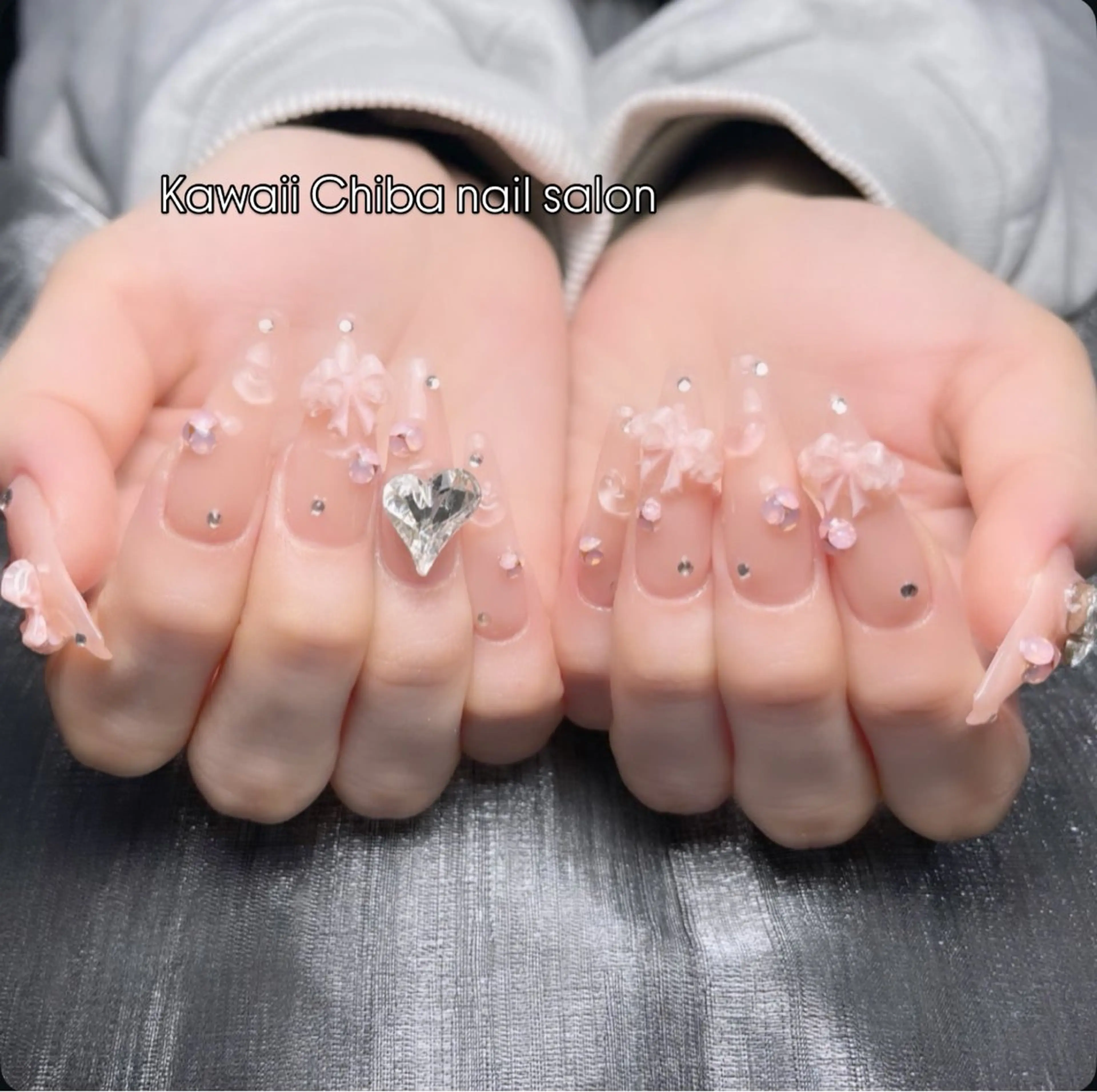 ネイル チークネイル 桜ネイル 長さ出し フラワーネイル フレンチネイル ハンドネイル ハンドケア Kawaii Chiba nailのネイルデザイン