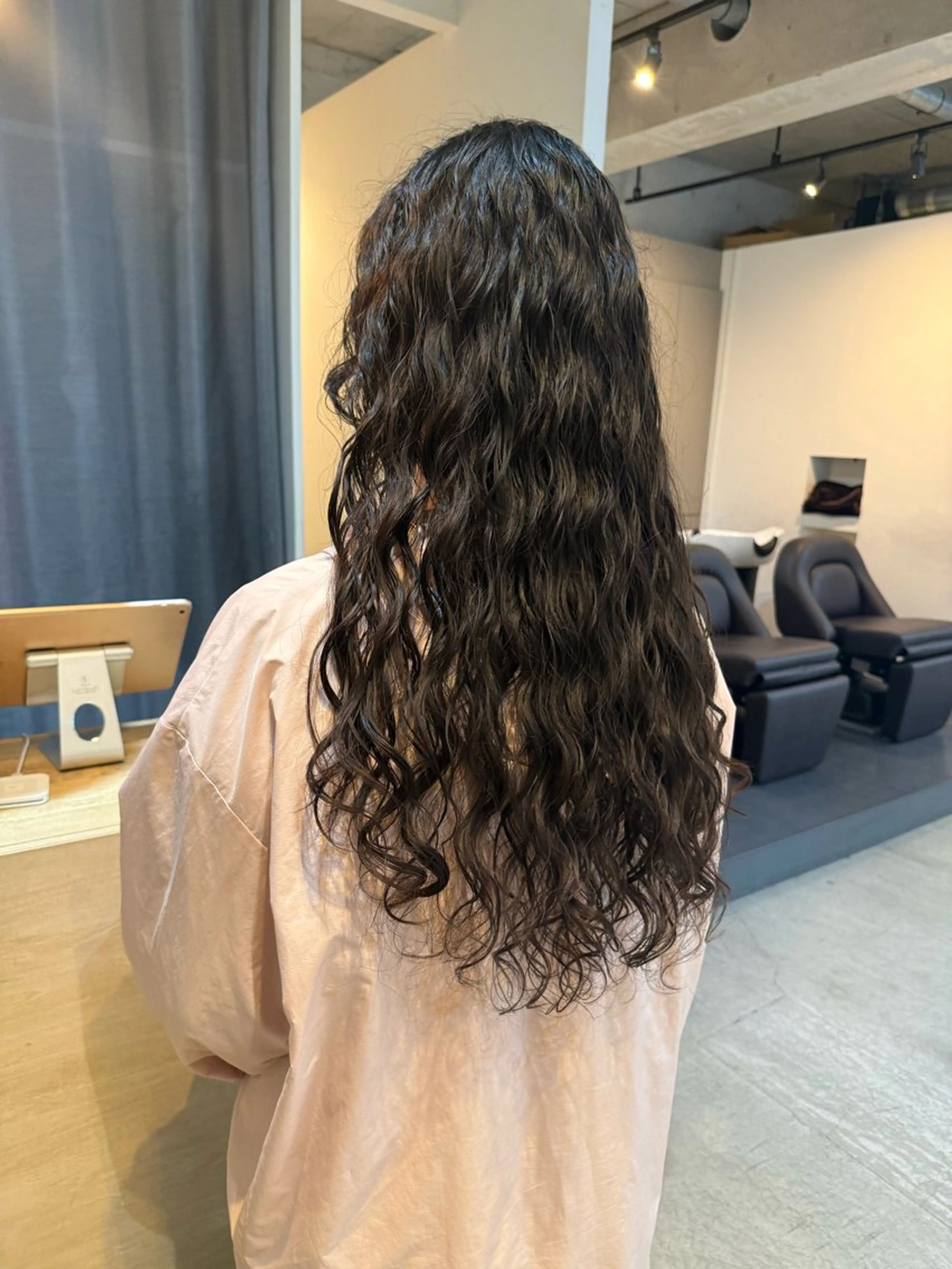 ロング カット ヘアカラー トリートメント デジタルパーマ/ ウェーブパーマ/神野のヘアスタイル